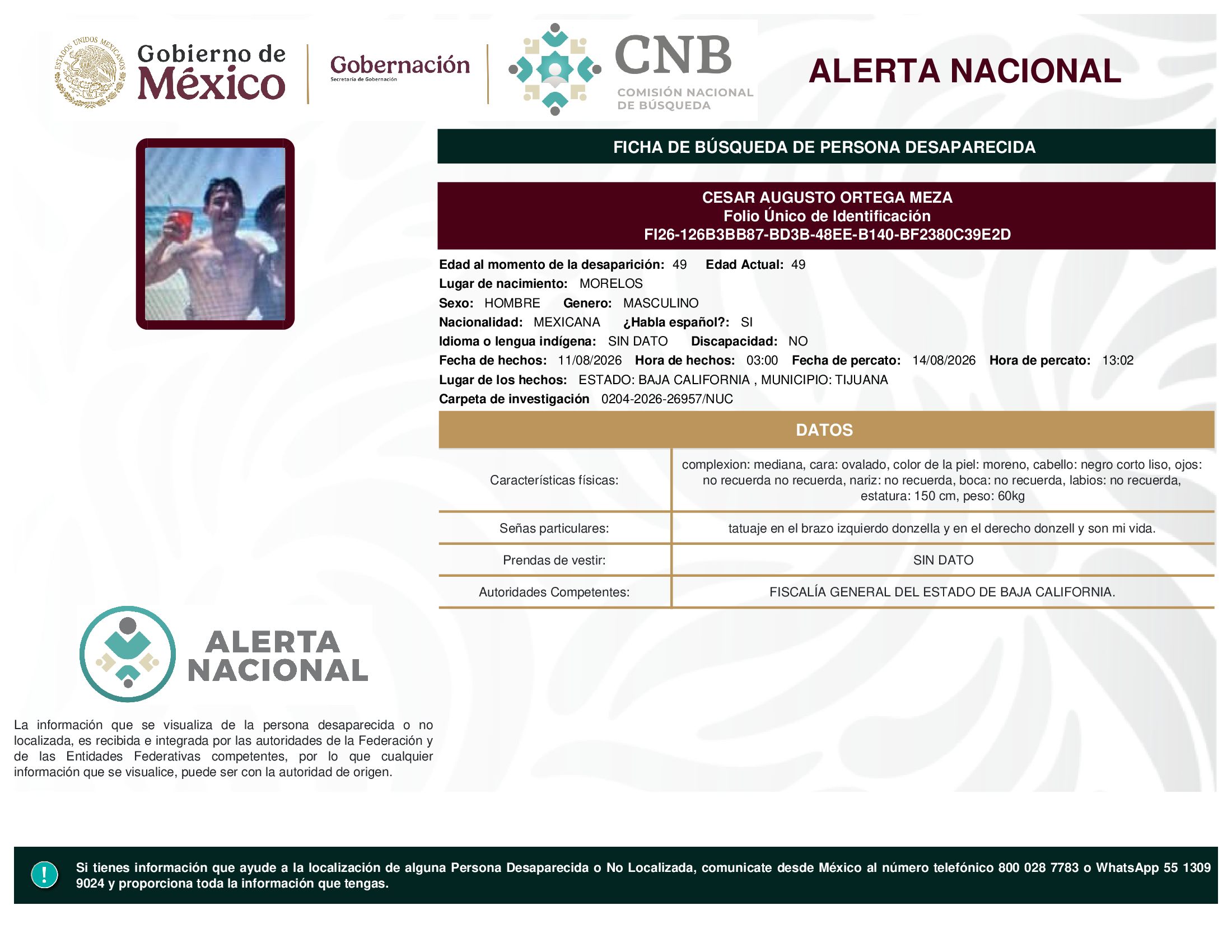 CESAR AUGUSTO ORTEGA MEZA