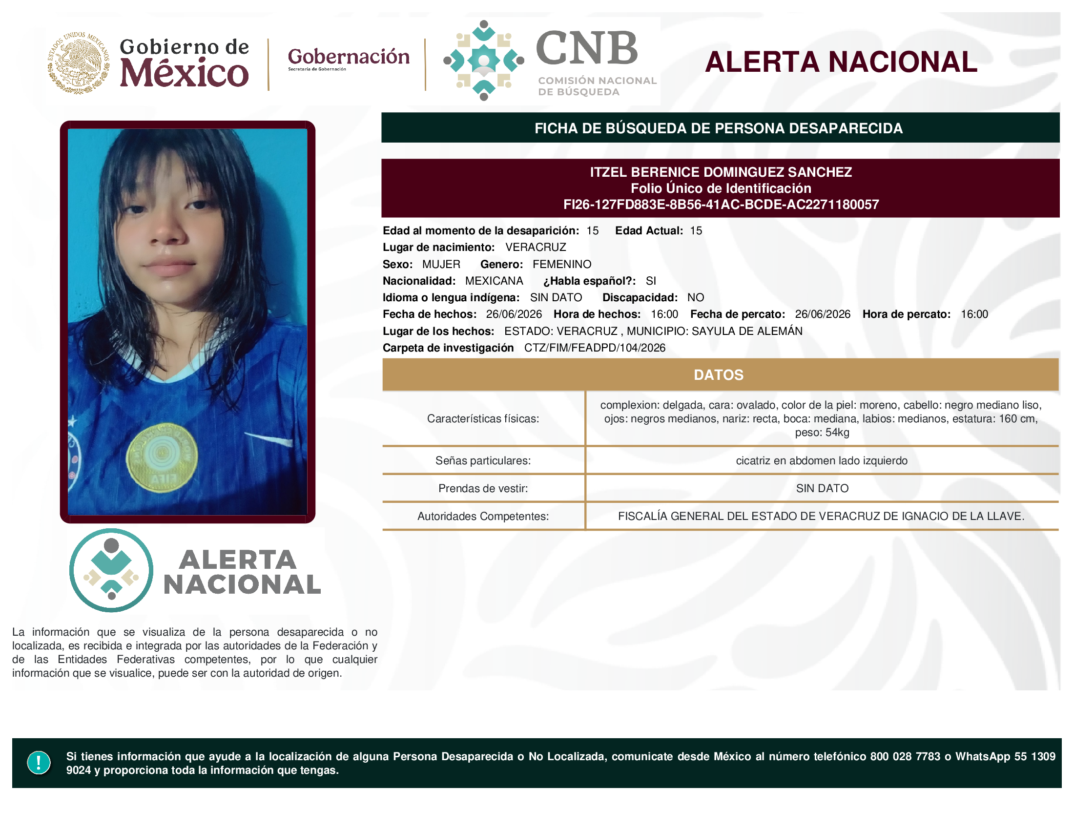 ITZEL BERENICE DOMINGUEZ SANCHEZ