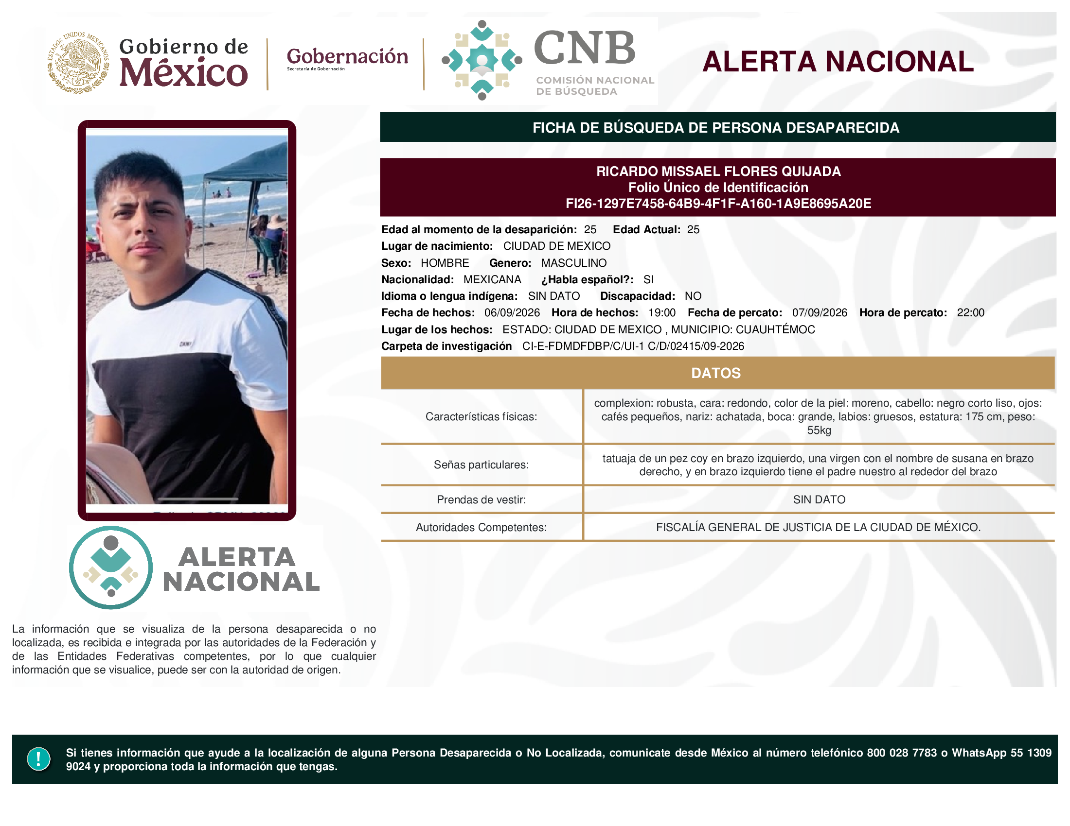 RICARDO MISSAEL FLORES QUIJADA