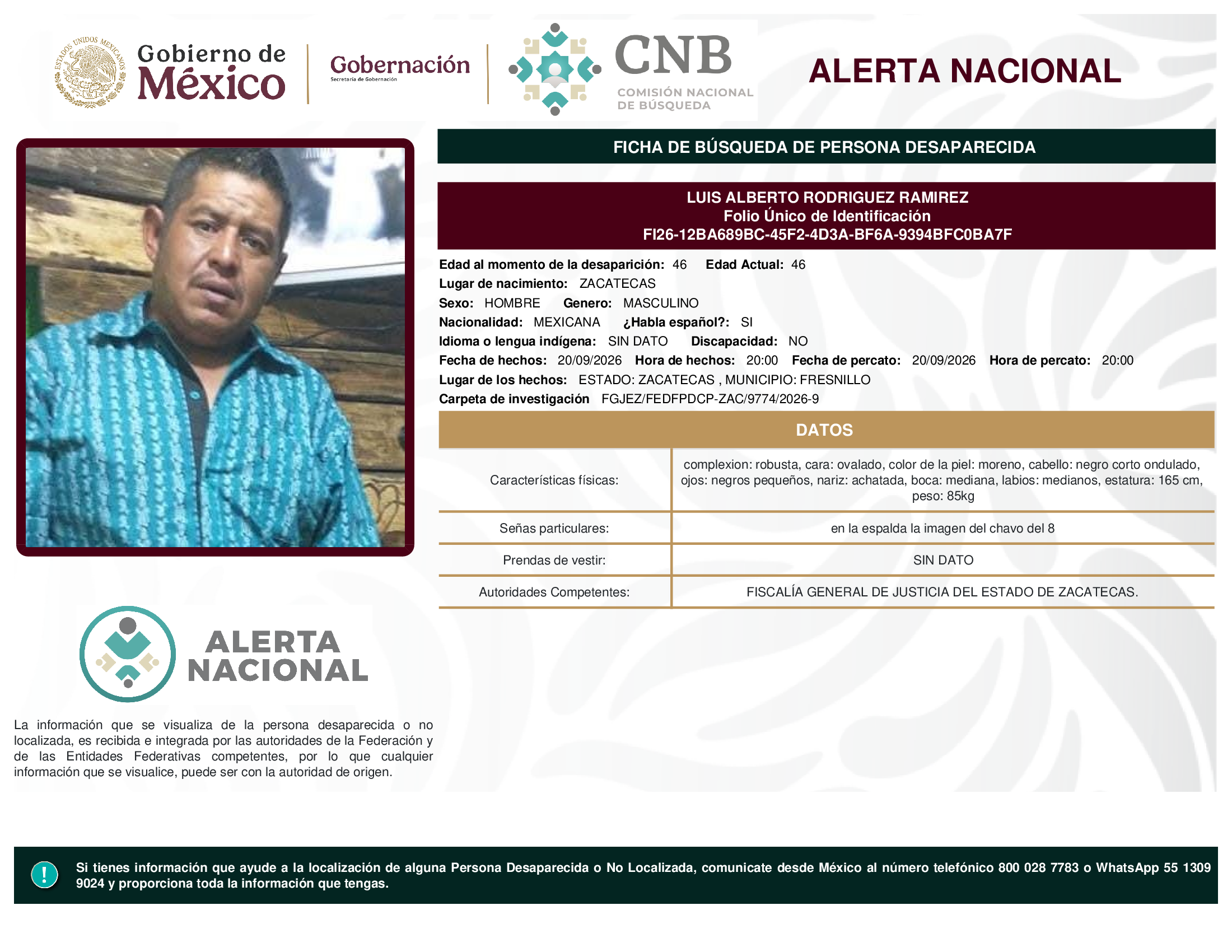 LUIS ALBERTO RODRIGUEZ RAMIREZ