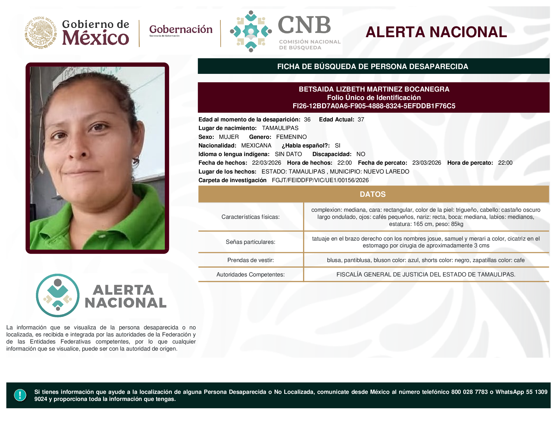 BETSAIDA LIZBETH MARTINEZ BOCANEGRA