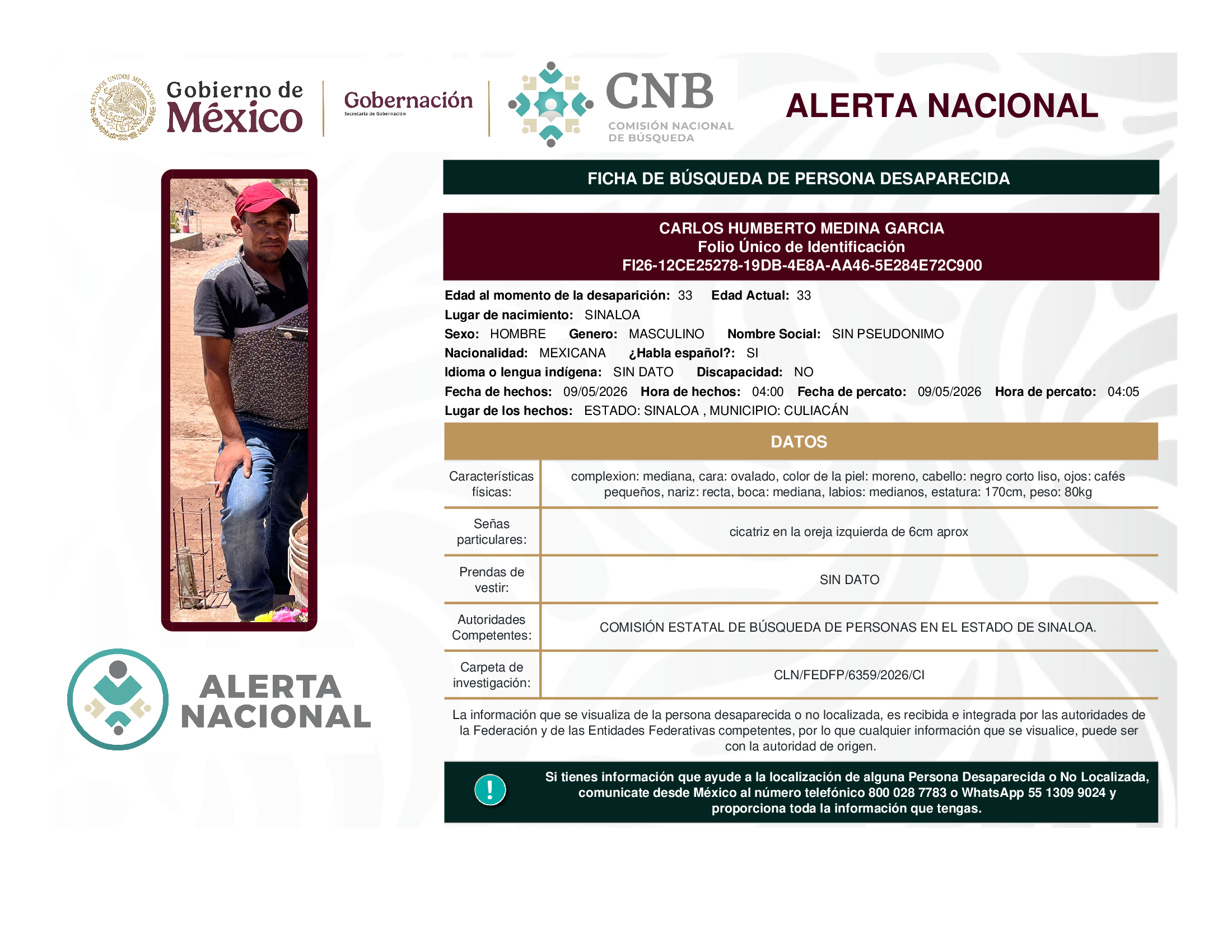 CARLOS HUMBERTO MEDINA GARCIA