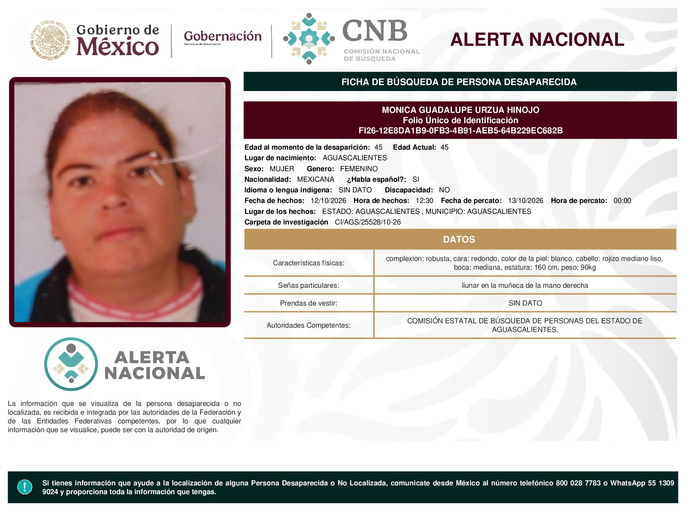MONICA GUADALUPE URZUA HINOJO