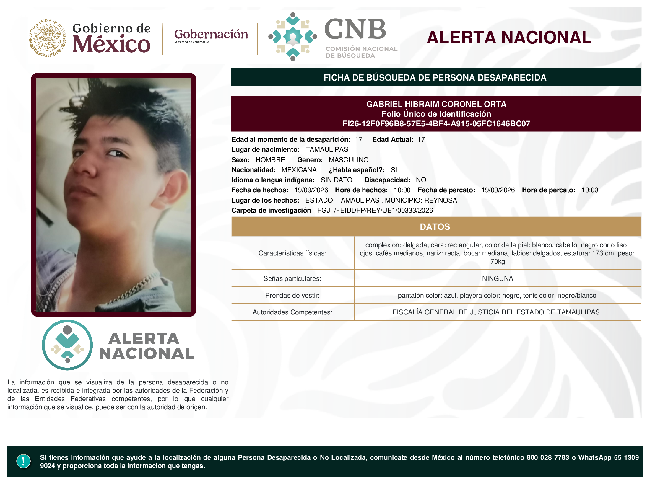 GABRIEL HIBRAIM CORONEL ORTA