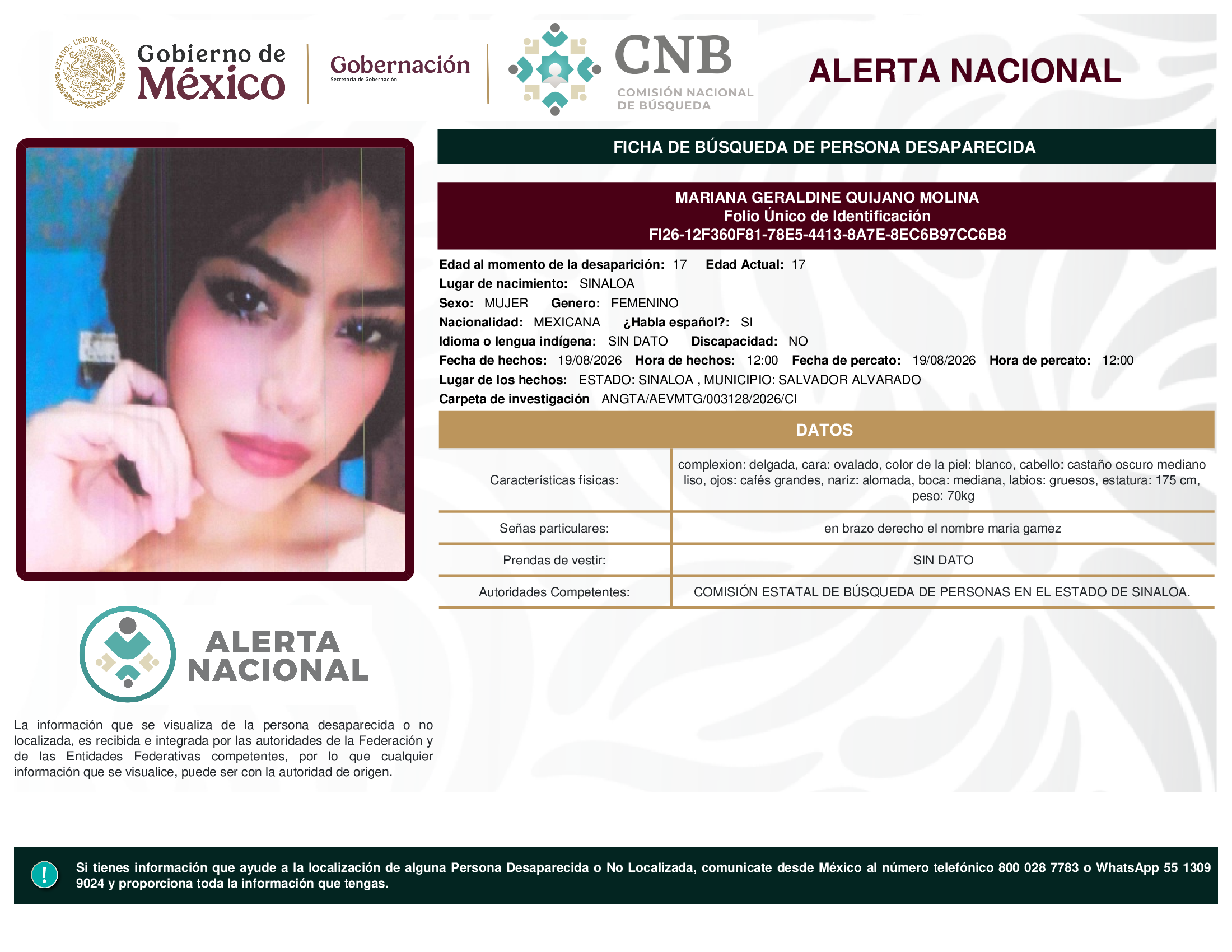 MARIANA GERALDINE QUIJANO MOLINA