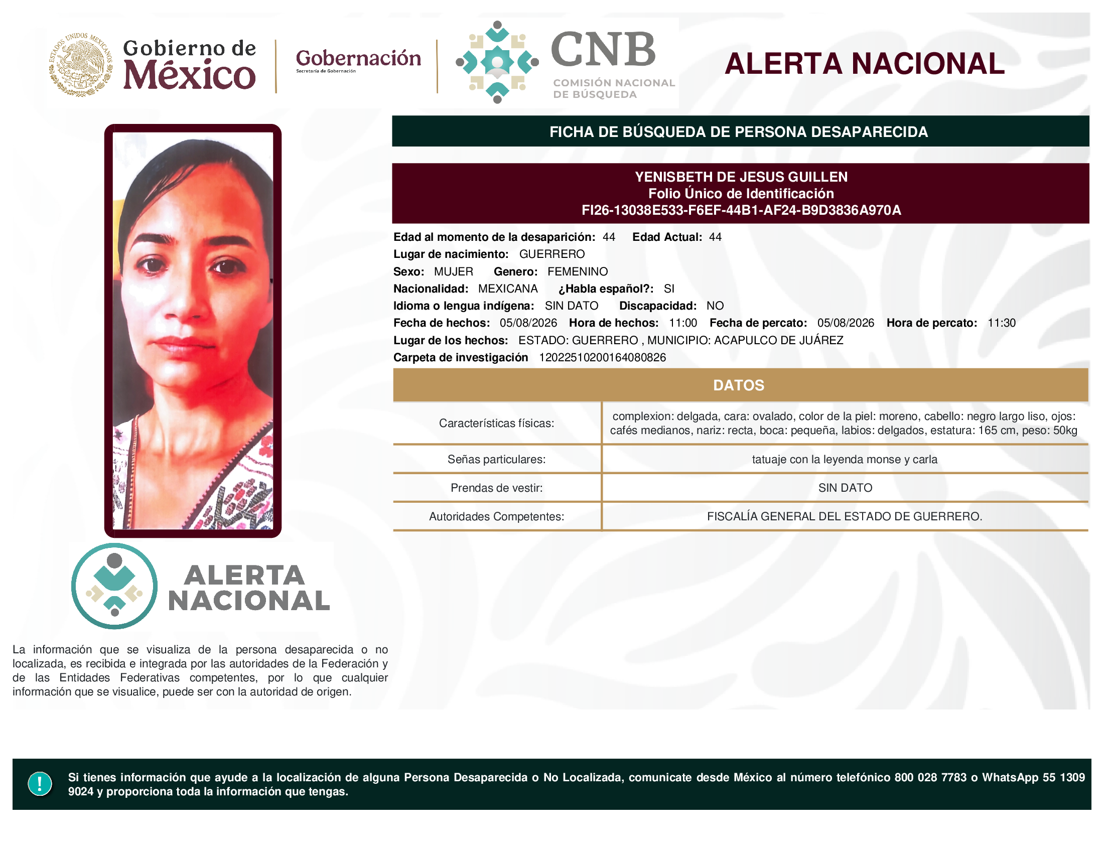 YENISBETH DE JESUS GUILLEN
