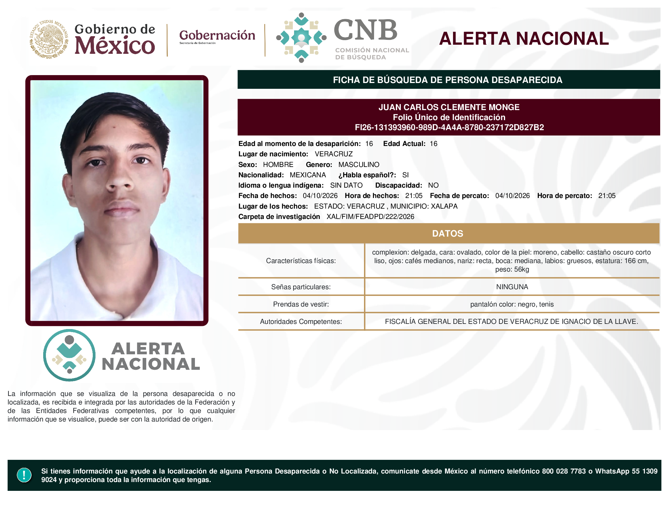 JUAN CARLOS CLEMENTE MONGE