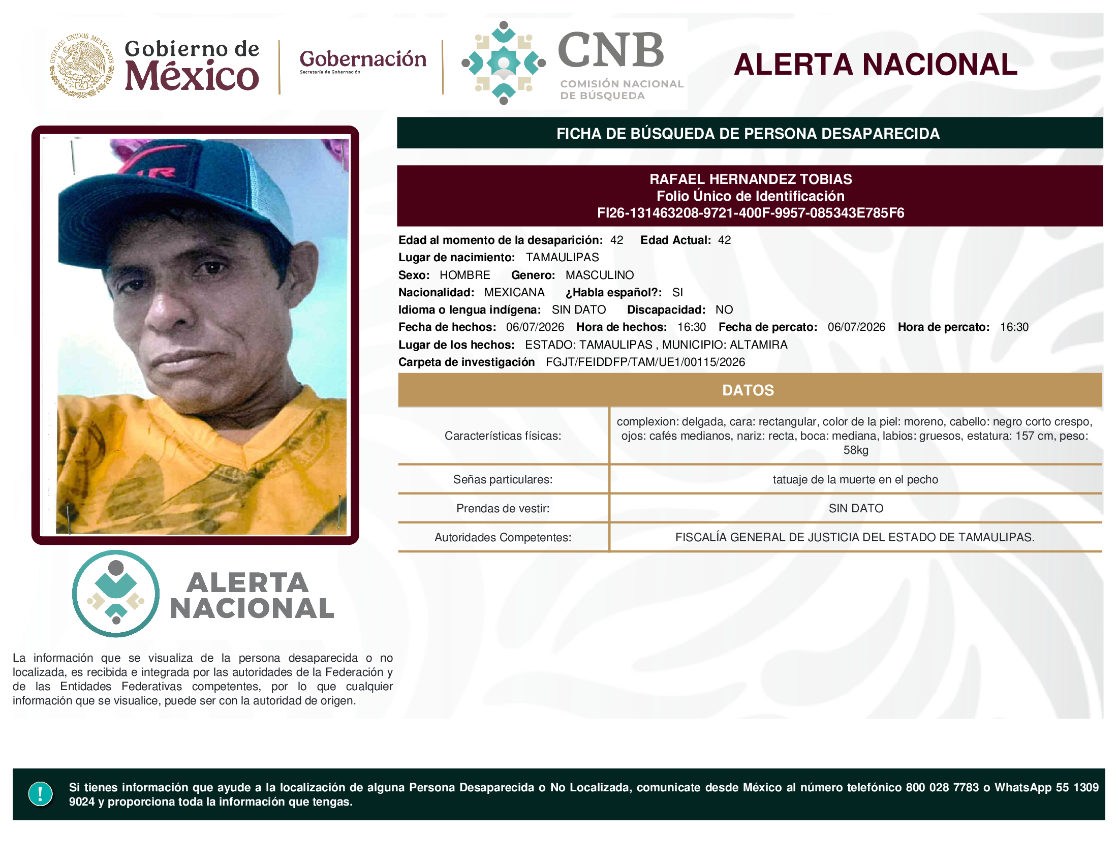 RAFAEL HERNANDEZ TOBIAS