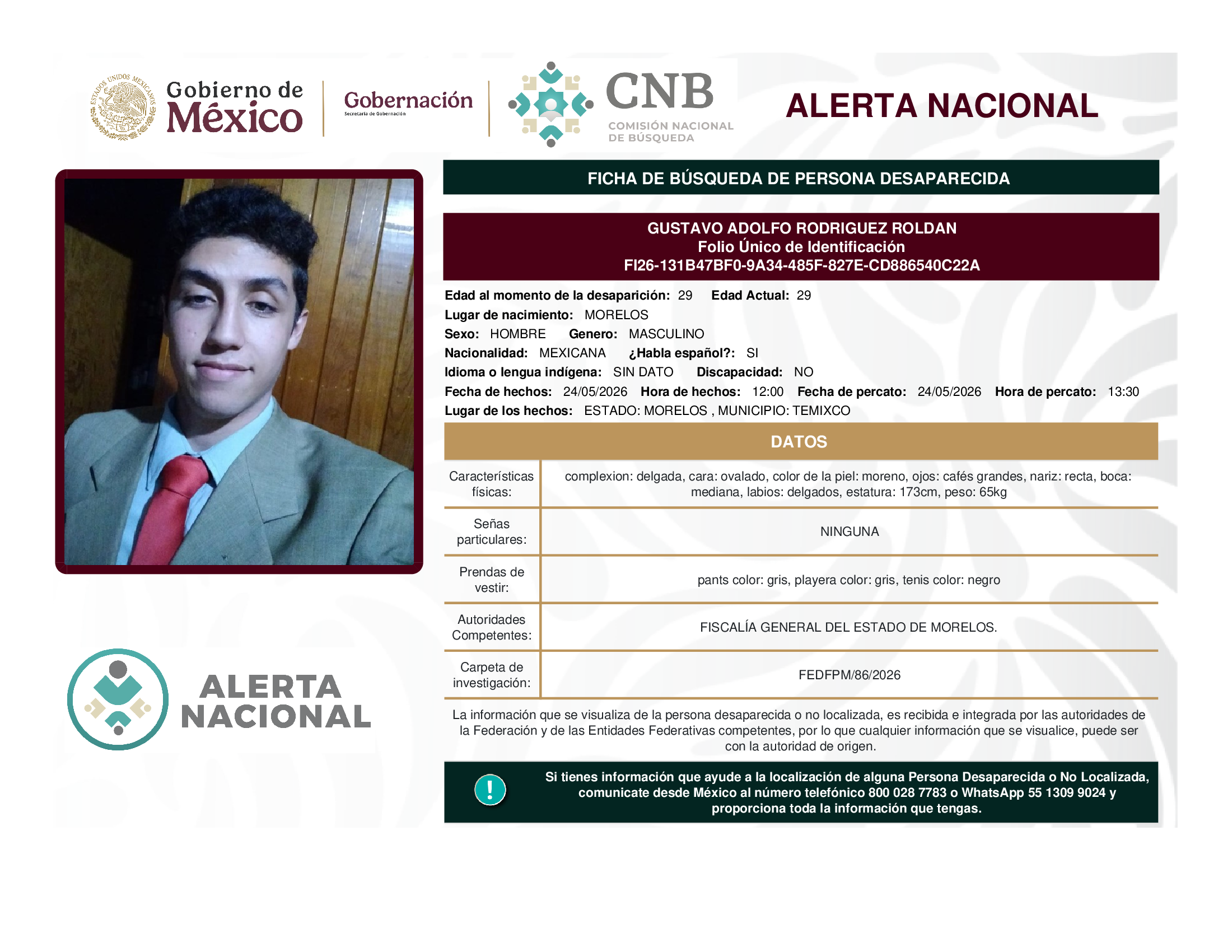 GUSTAVO ADOLFO RODRIGUEZ ROLDAN