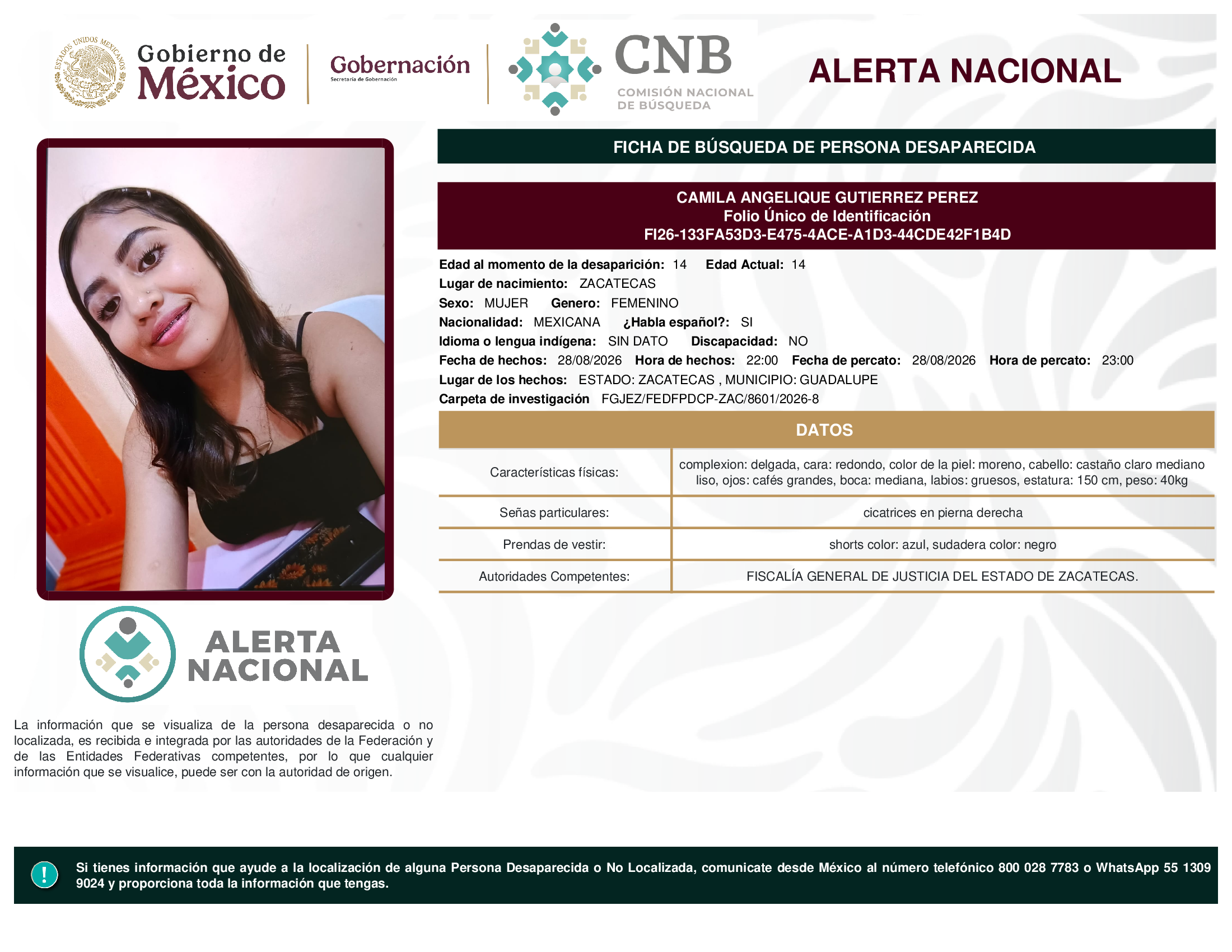 CAMILA ANGELIQUE GUTIERREZ PEREZ