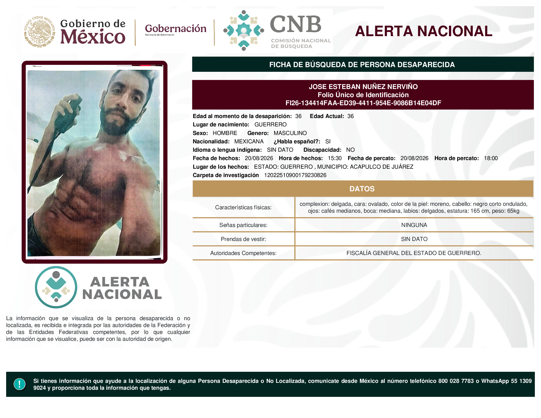 JOSE ESTEBAN NUÑEZ NERVIÑO
