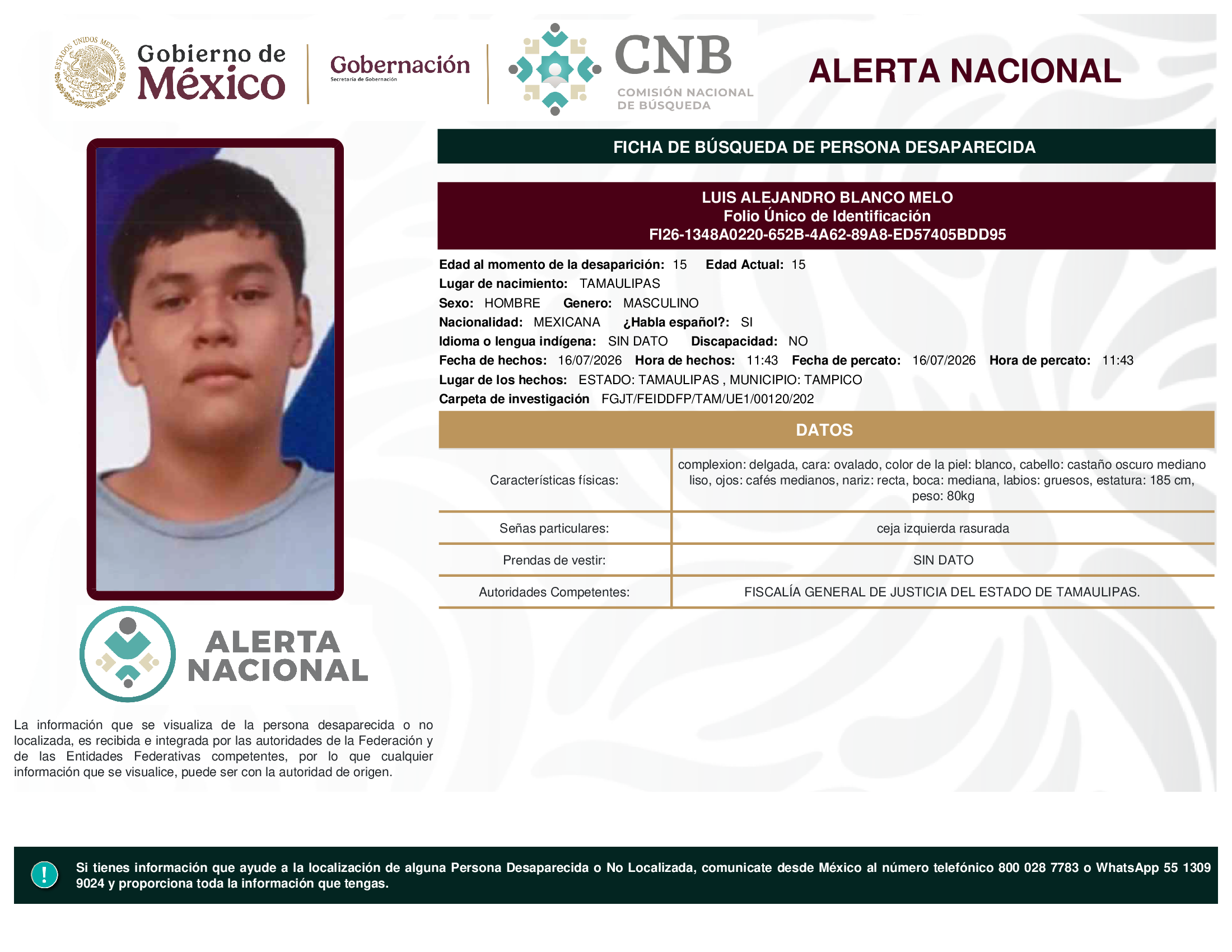 LUIS ALEJANDRO BLANCO MELO