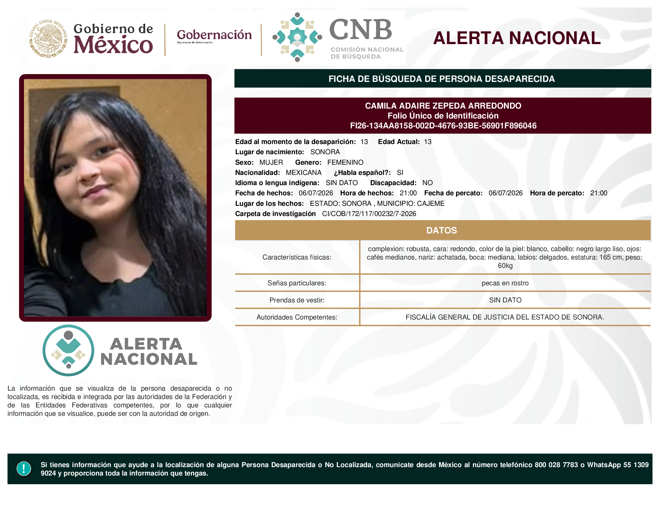 CAMILA ADAIRE ZEPEDA ARREDONDO