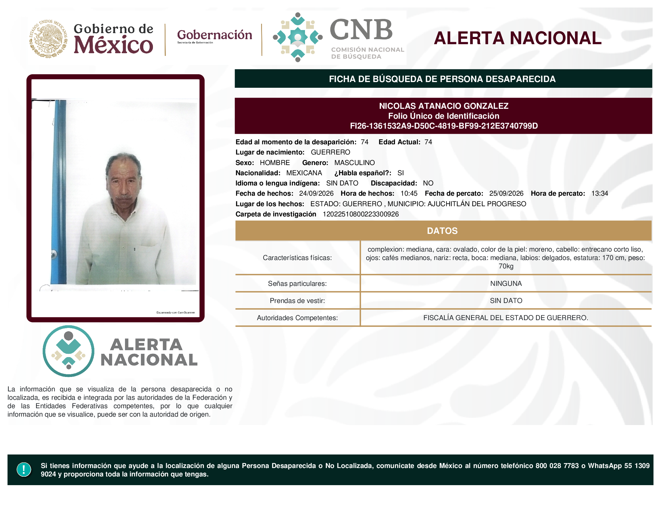 NICOLAS ATANACIO GONZALEZ