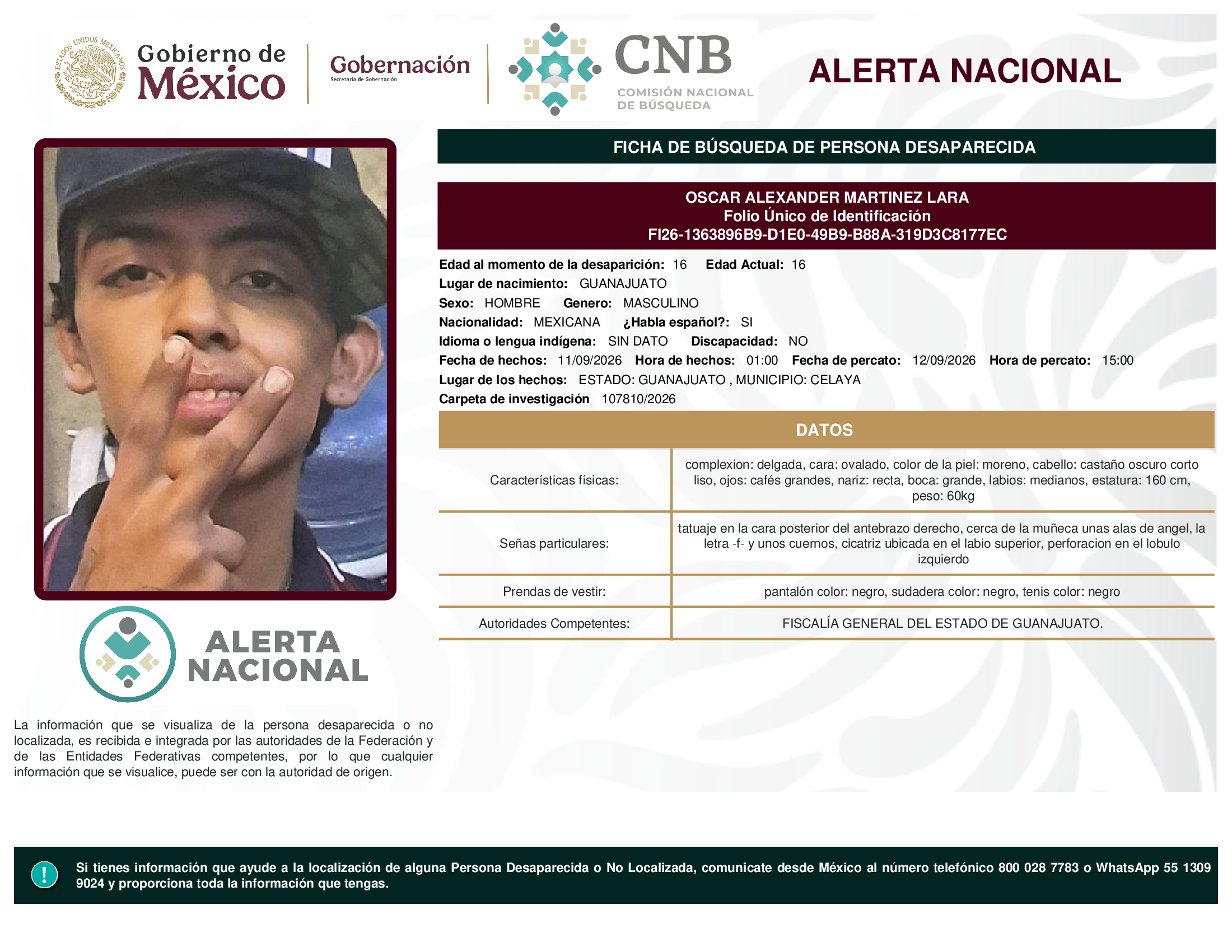 OSCAR ALEXANDER MARTINEZ LARA