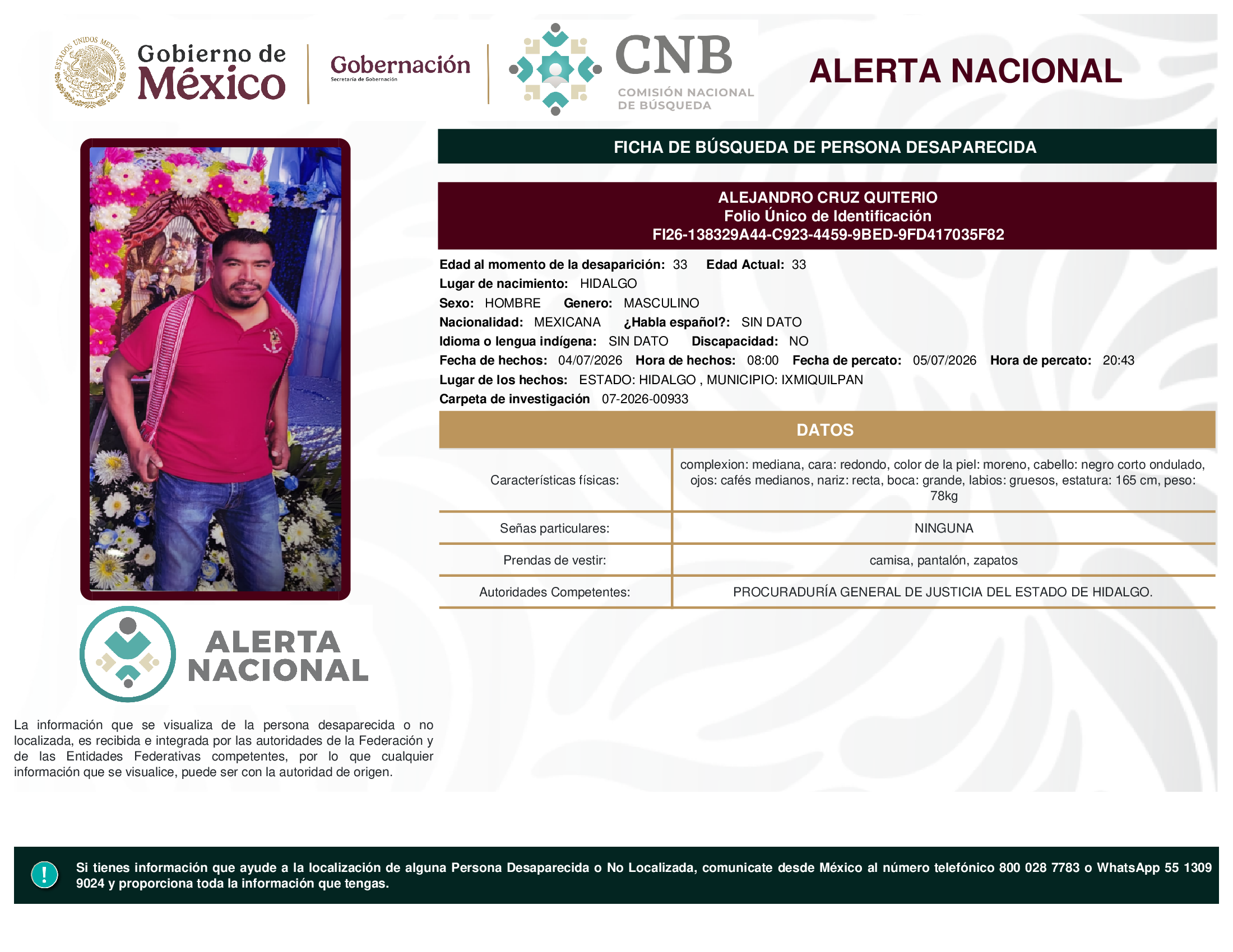 ALEJANDRO CRUZ QUITERIO