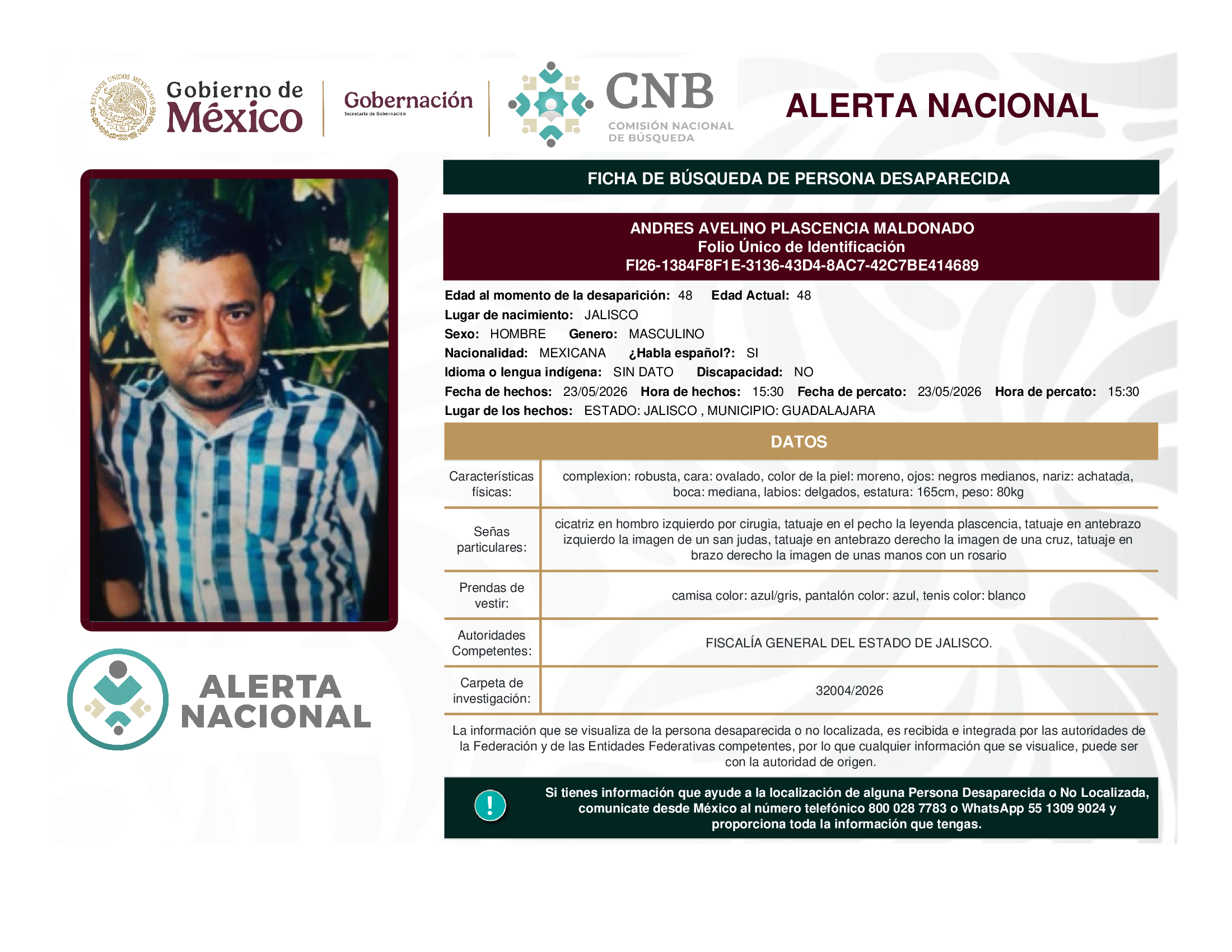 ANDRES AVELINO PLASCENCIA MALDONADO