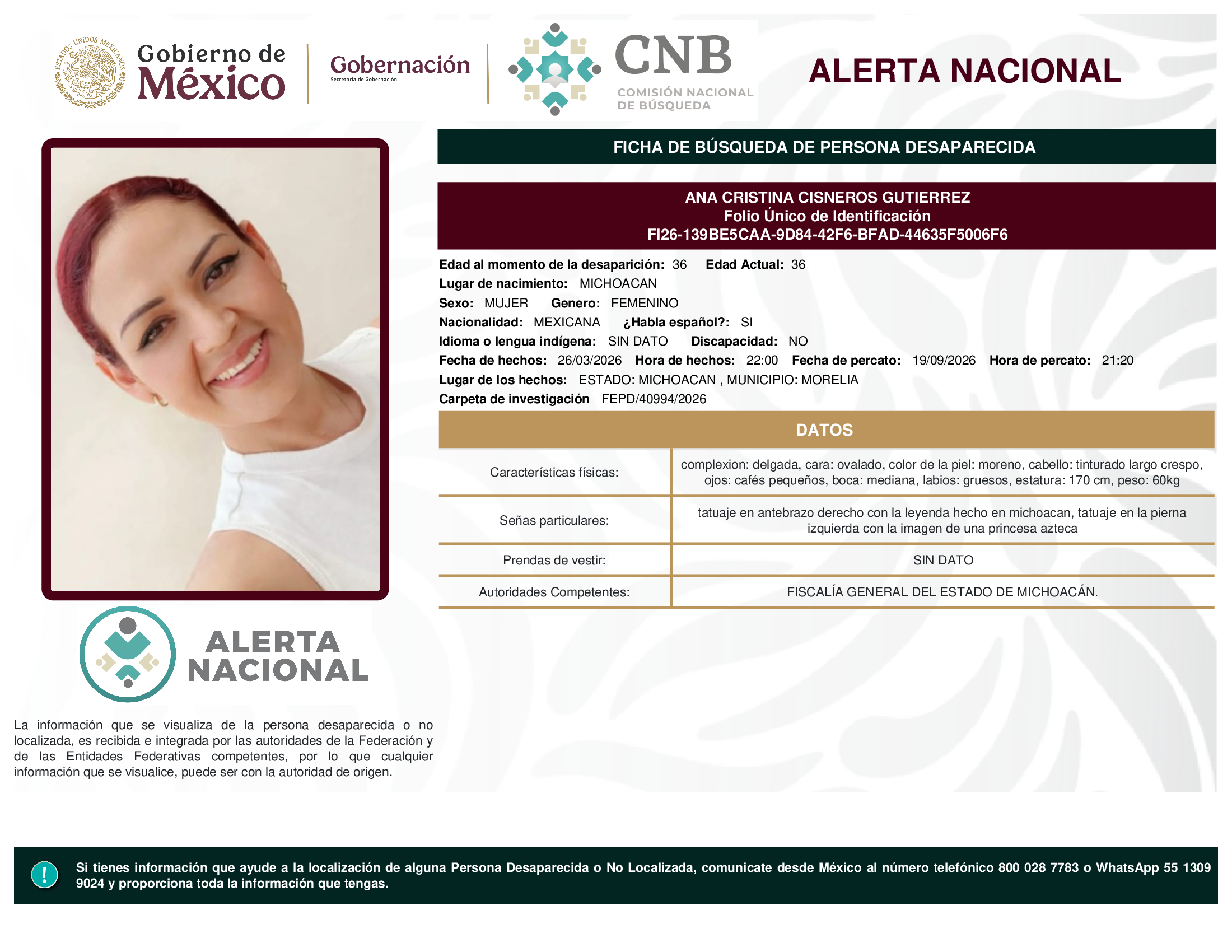ANA CRISTINA CISNEROS GUTIERREZ