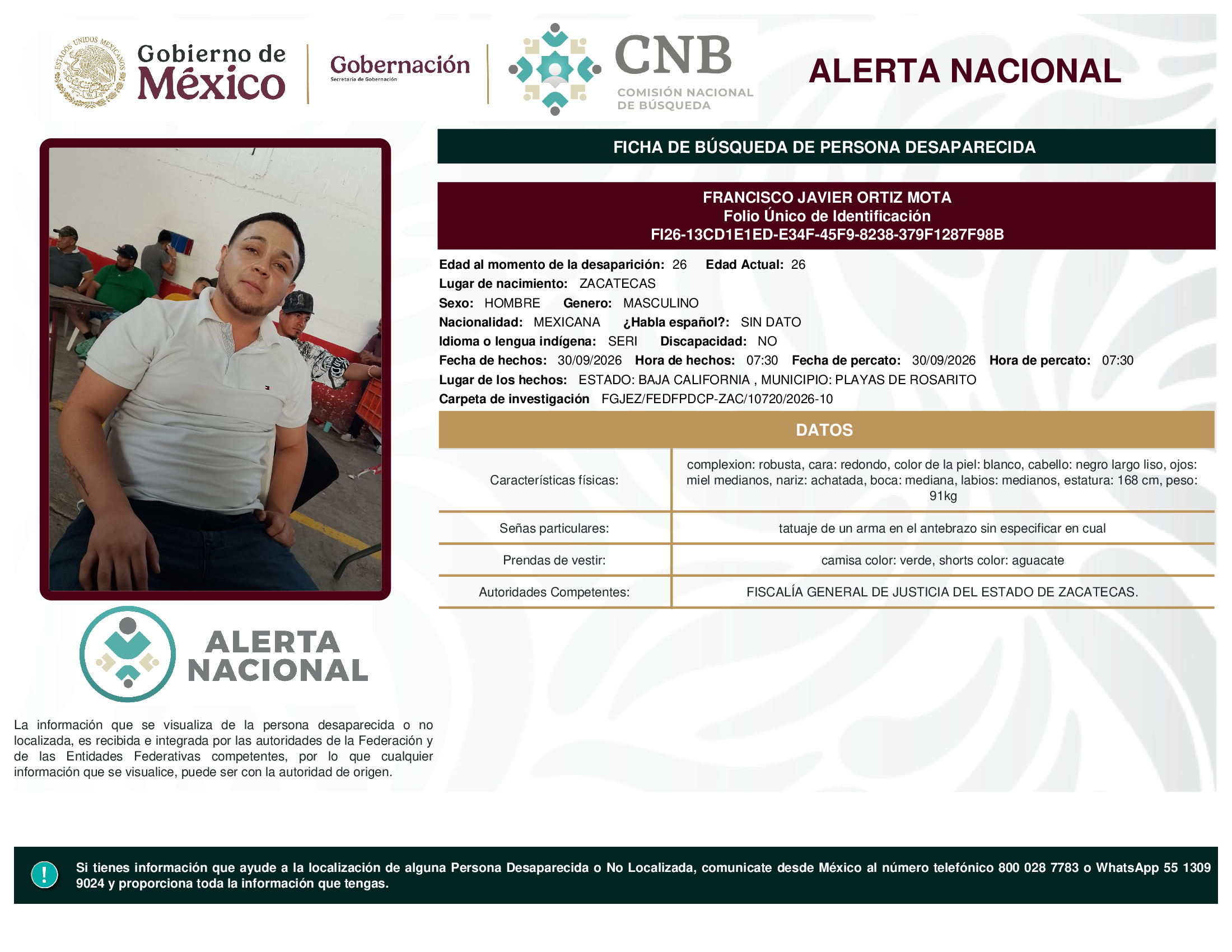 FRANCISCO JAVIER ORTIZ MOTA