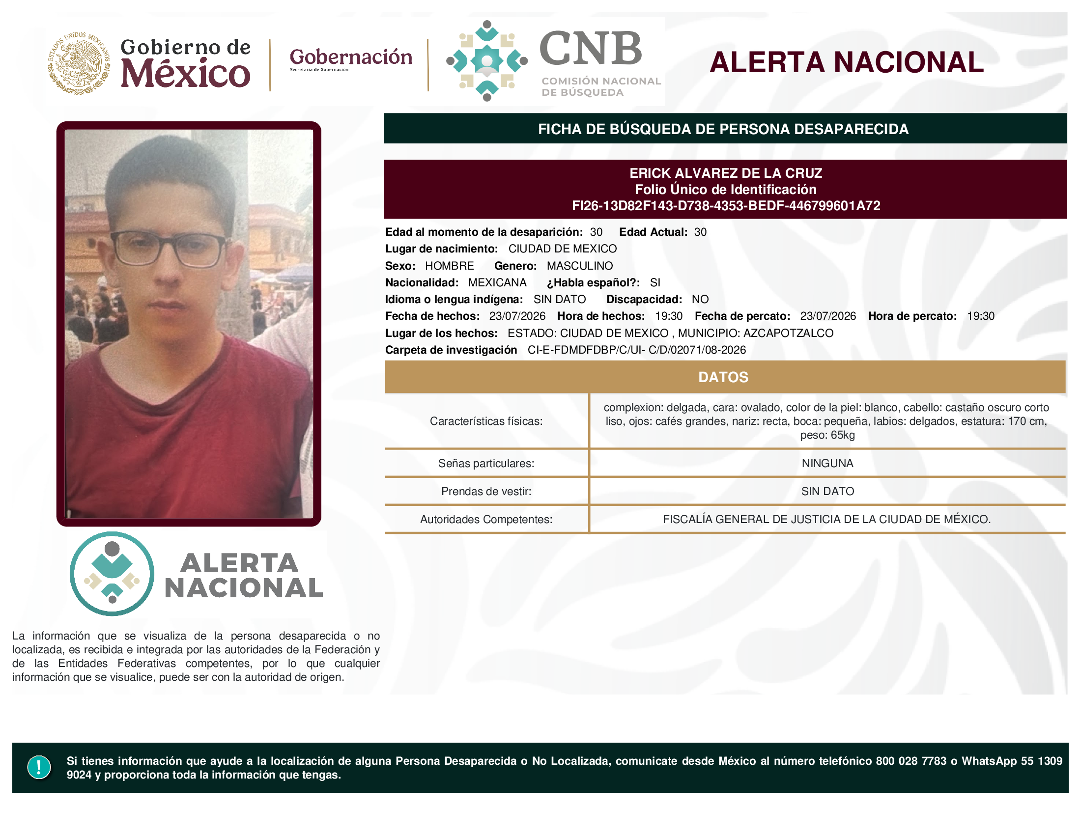 ERICK ALVAREZ DE LA CRUZ
