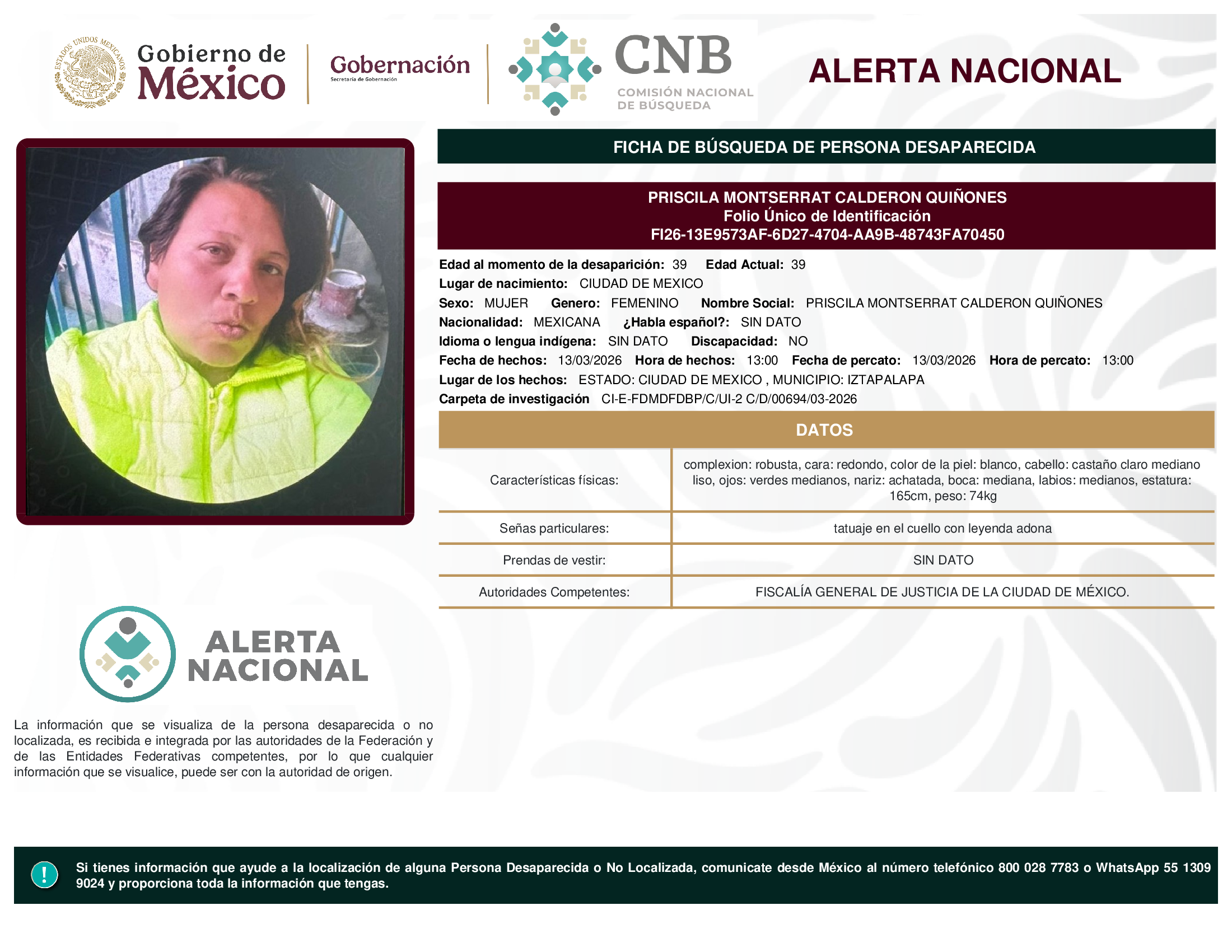 PRISCILA MONTSERRAT CALDERON QUIÑONES
