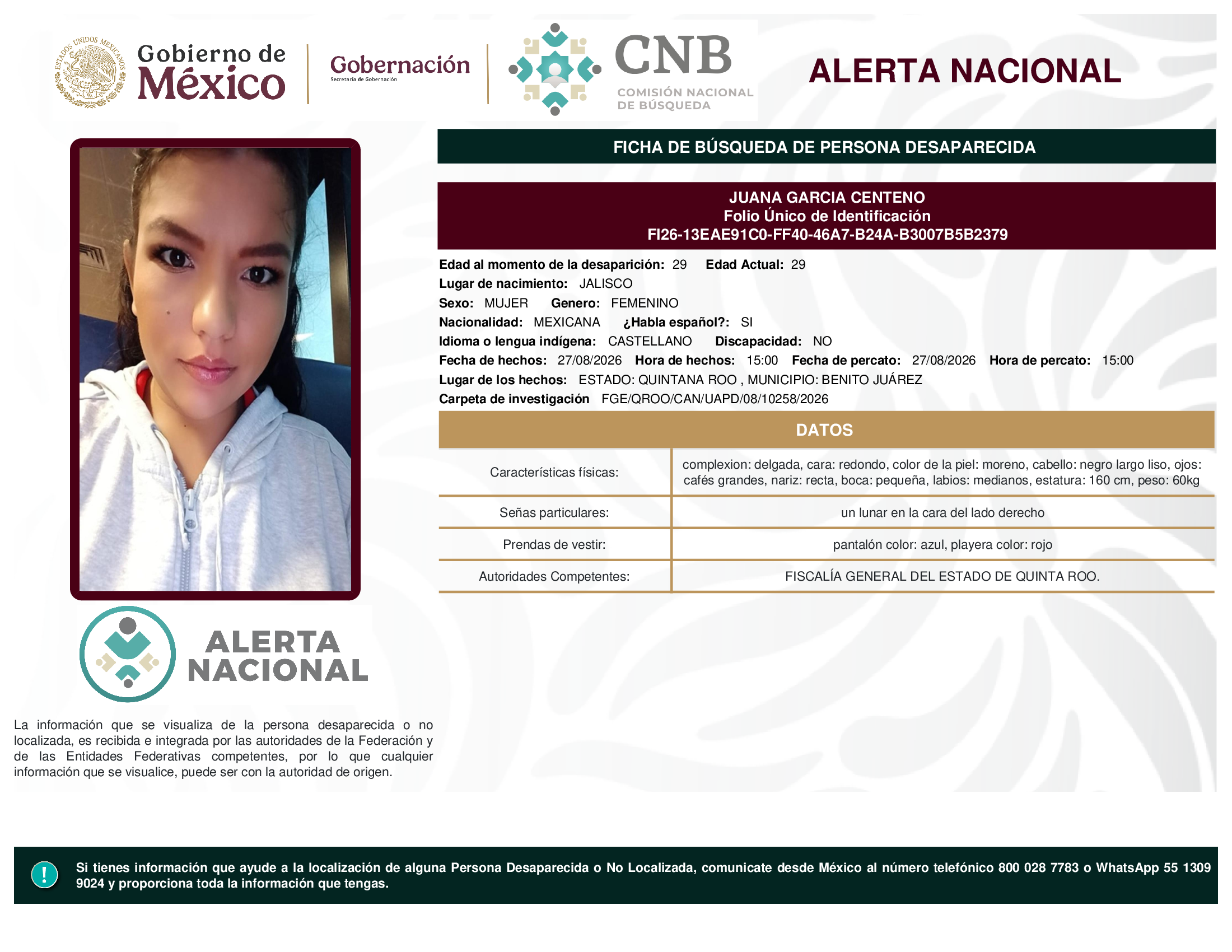 JUANA GARCIA CENTENO