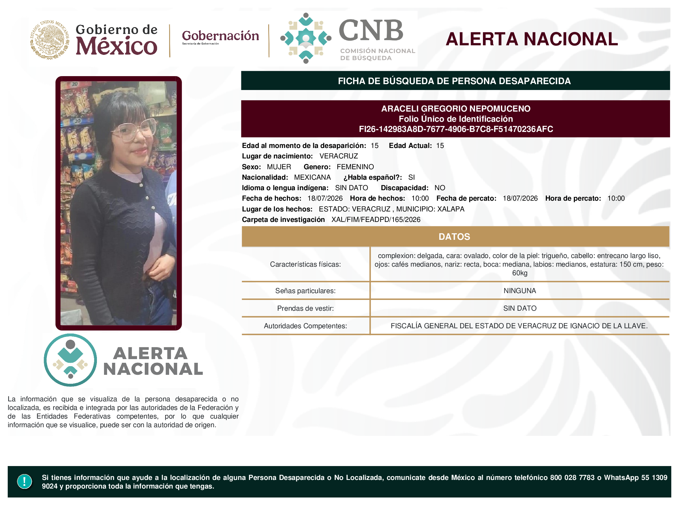 ARACELI GREGORIO NEPOMUCENO