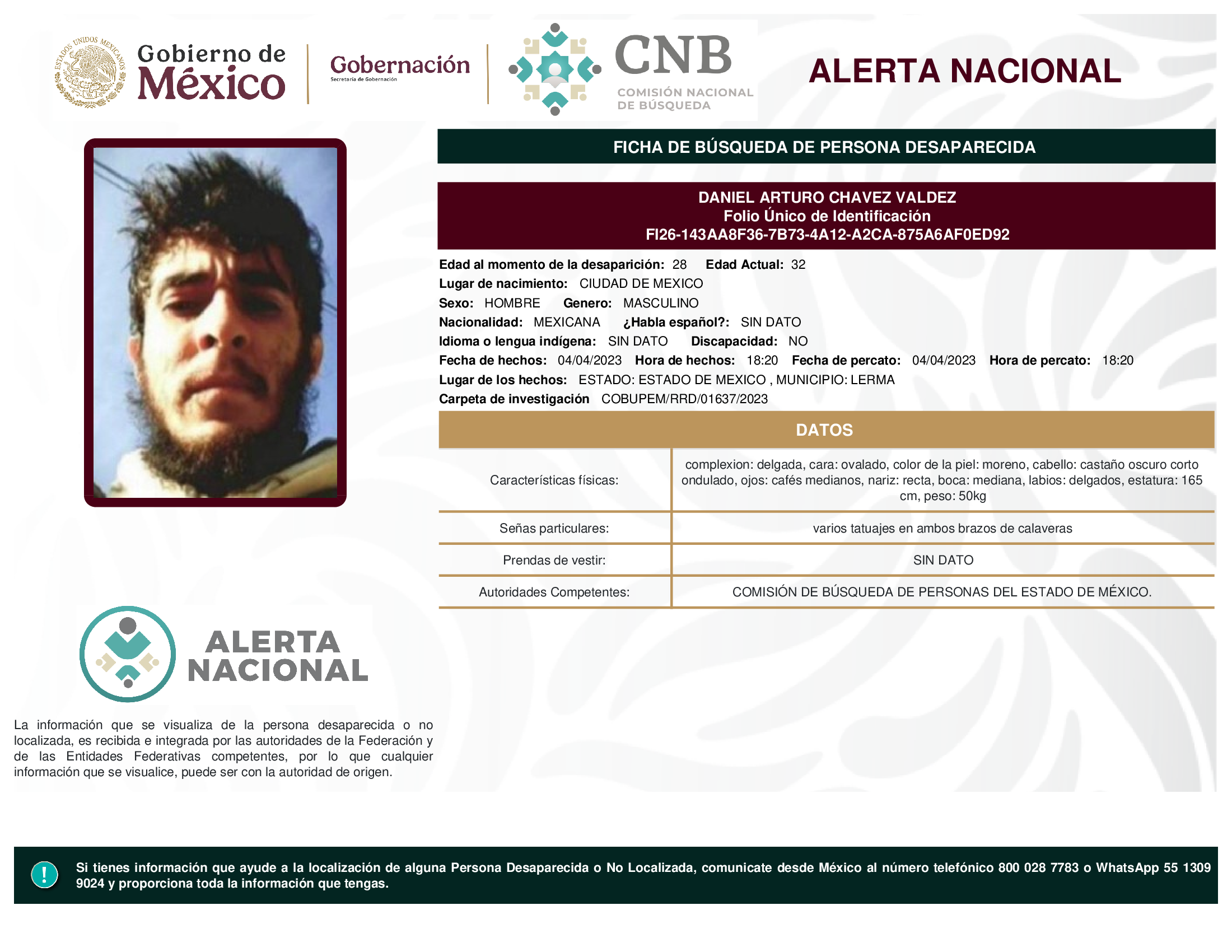DANIEL ARTURO CHAVEZ VALDEZ