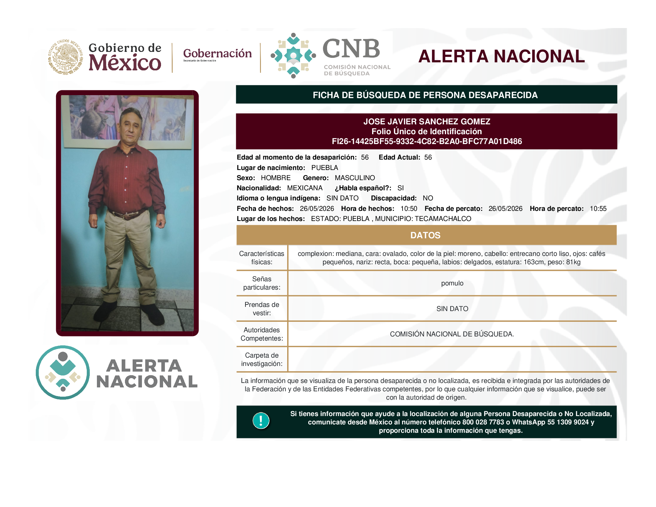 JOSE JAVIER SANCHEZ GOMEZ