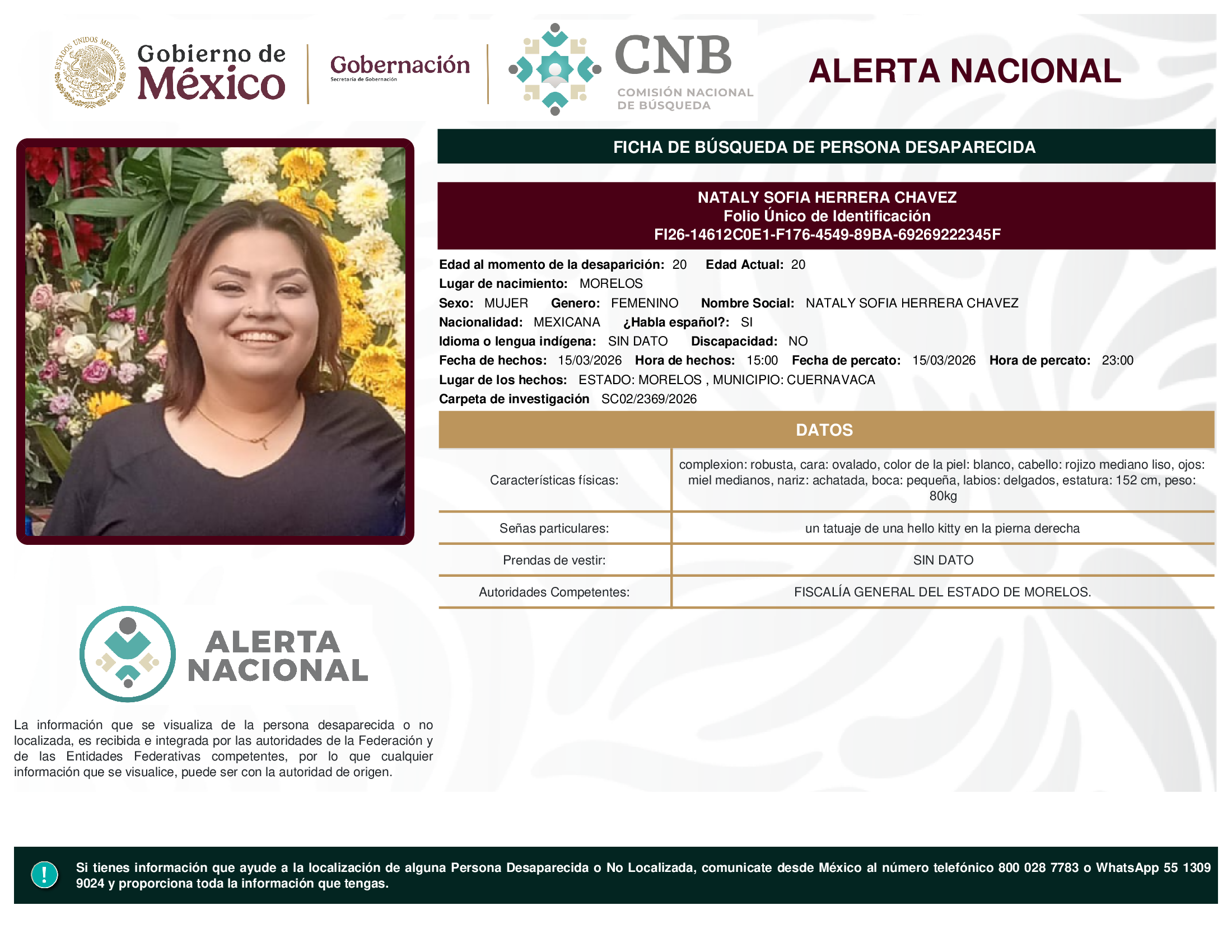 NATALY SOFIA HERRERA CHAVEZ