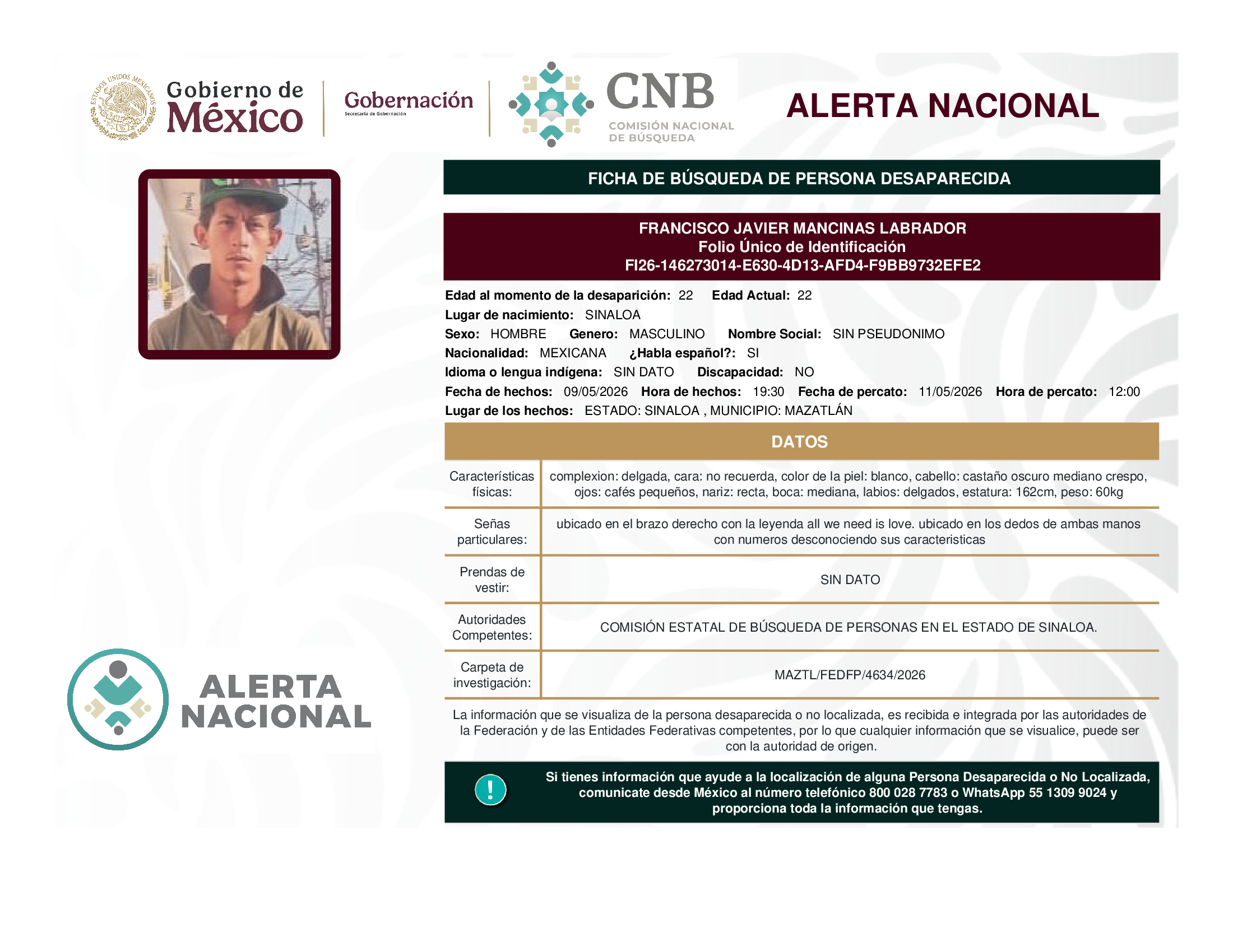 FRANCISCO JAVIER MANCINAS LABRADOR