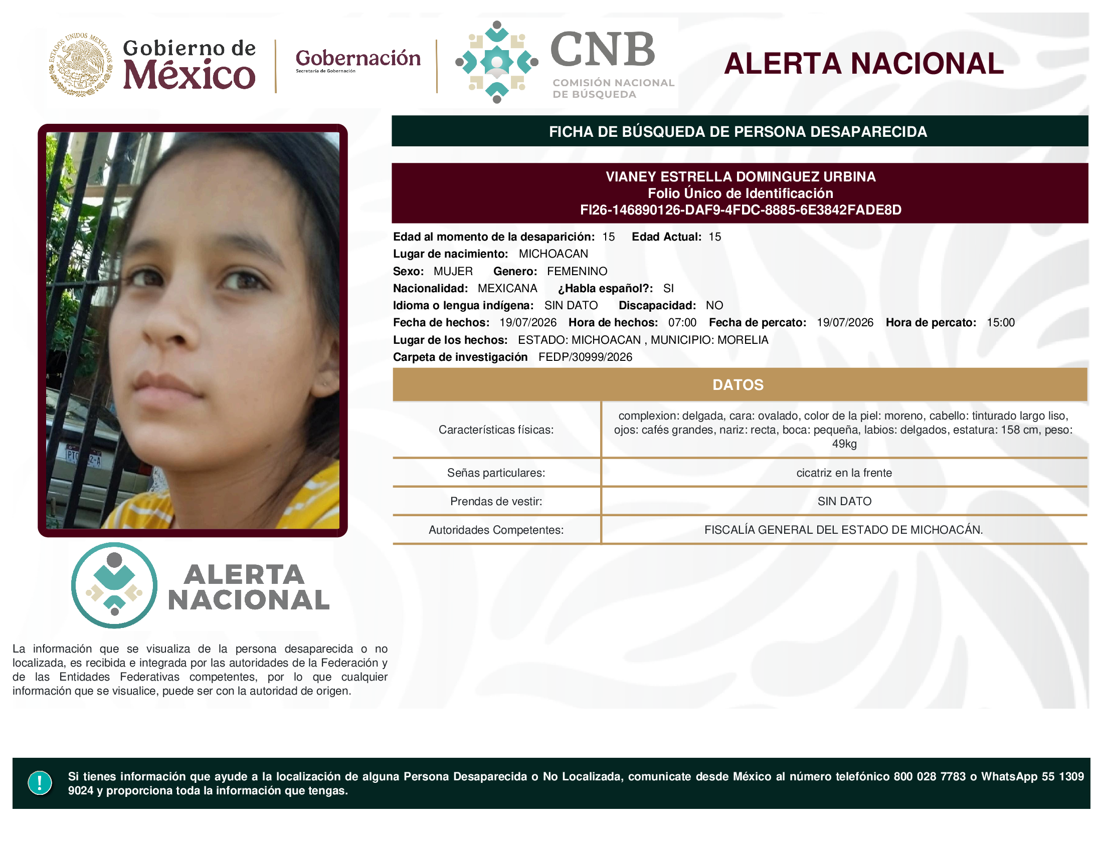 VIANEY ESTRELLA DOMINGUEZ URBINA
