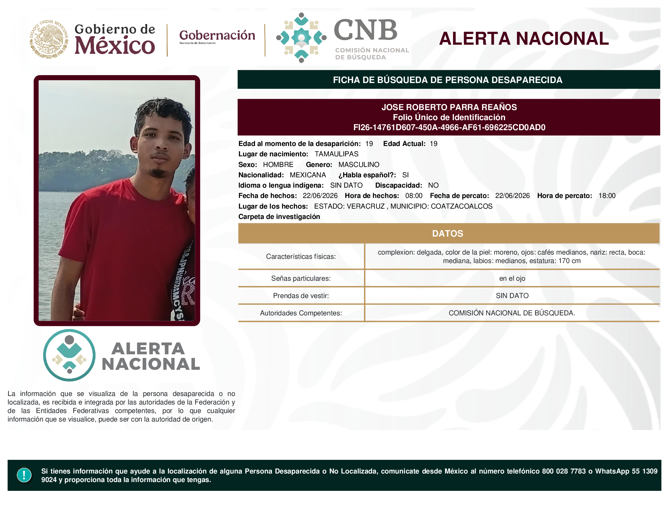 JOSE ROBERTO PARRA REAÑOS