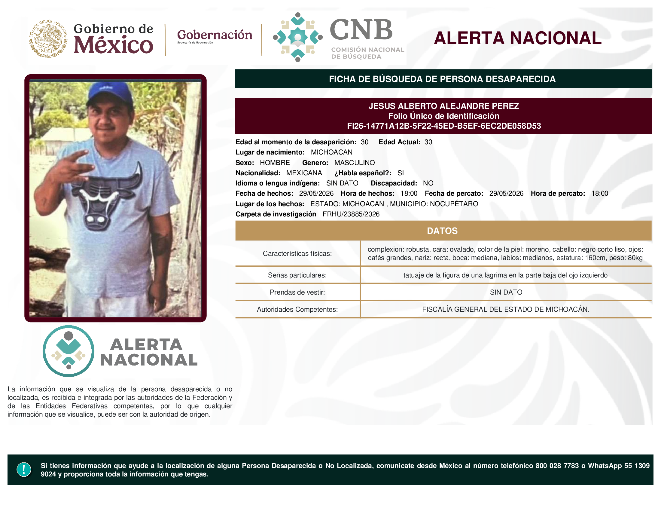 JESUS ALBERTO ALEJANDRE PEREZ