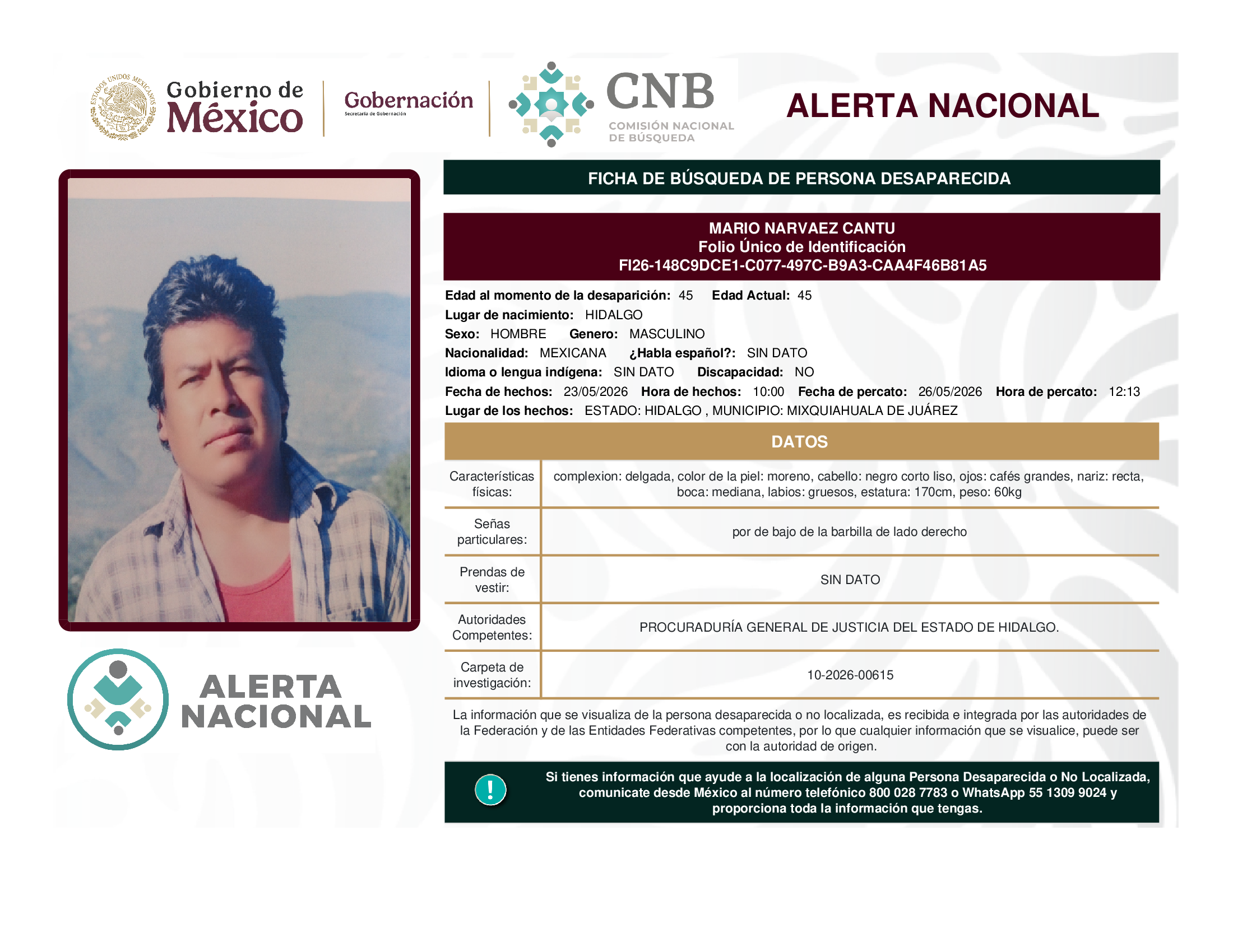 MARIO NARVAEZ CANTU