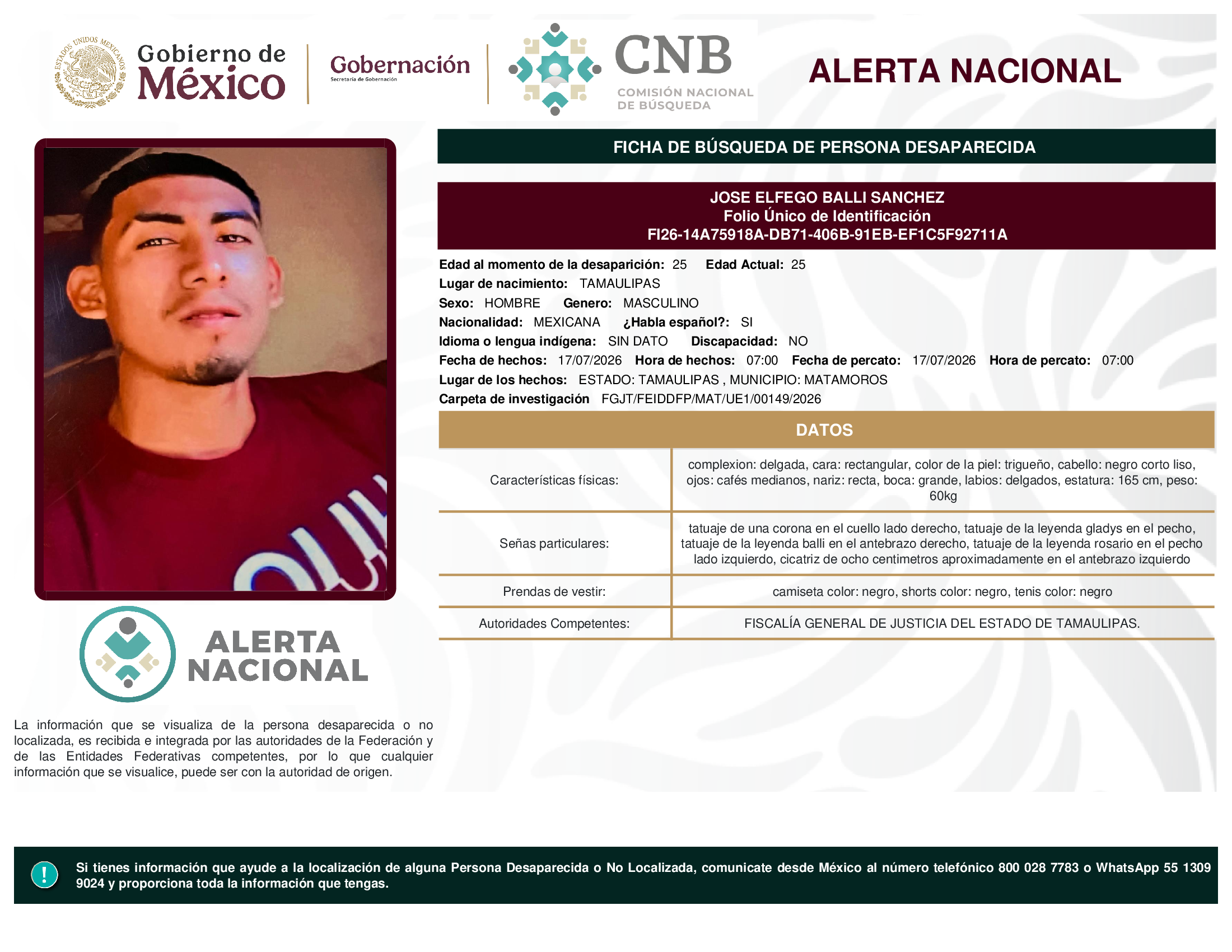 JOSE ELFEGO BALLI SANCHEZ