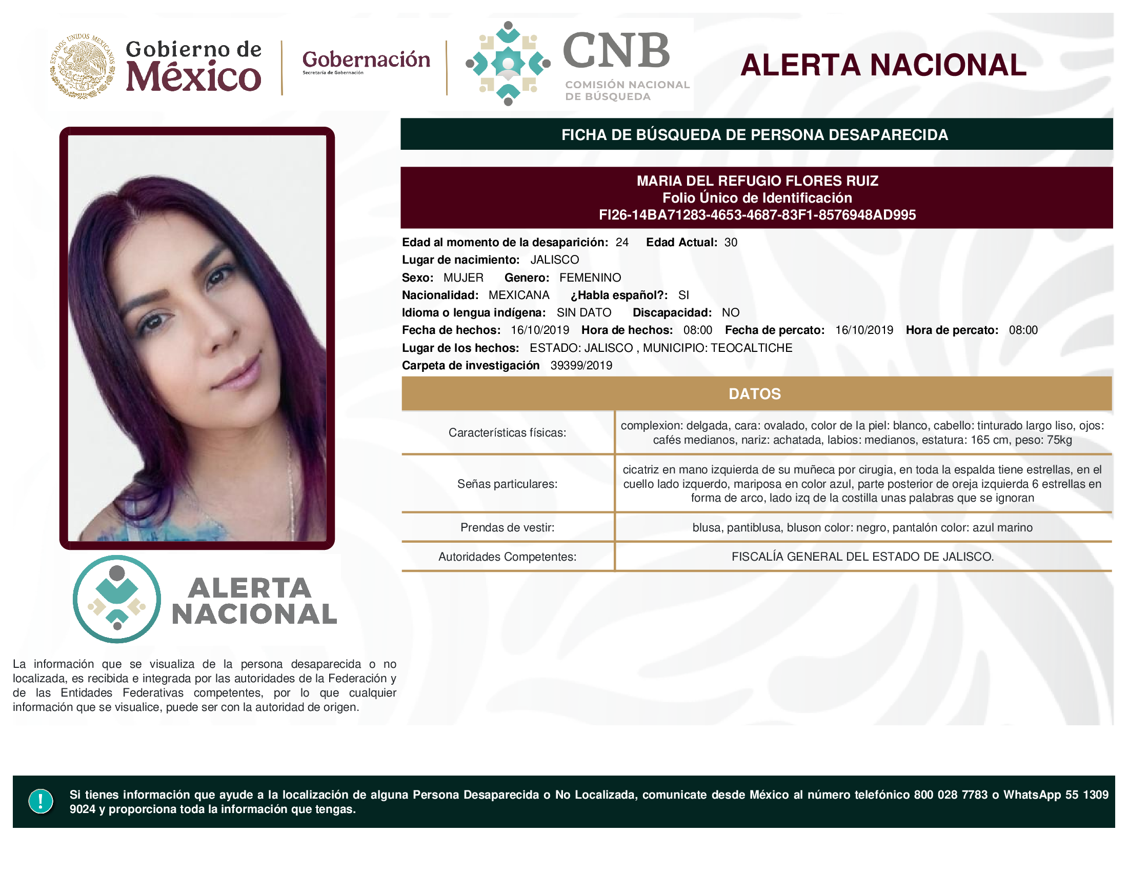 MARIA DEL REFUGIO FLORES RUIZ