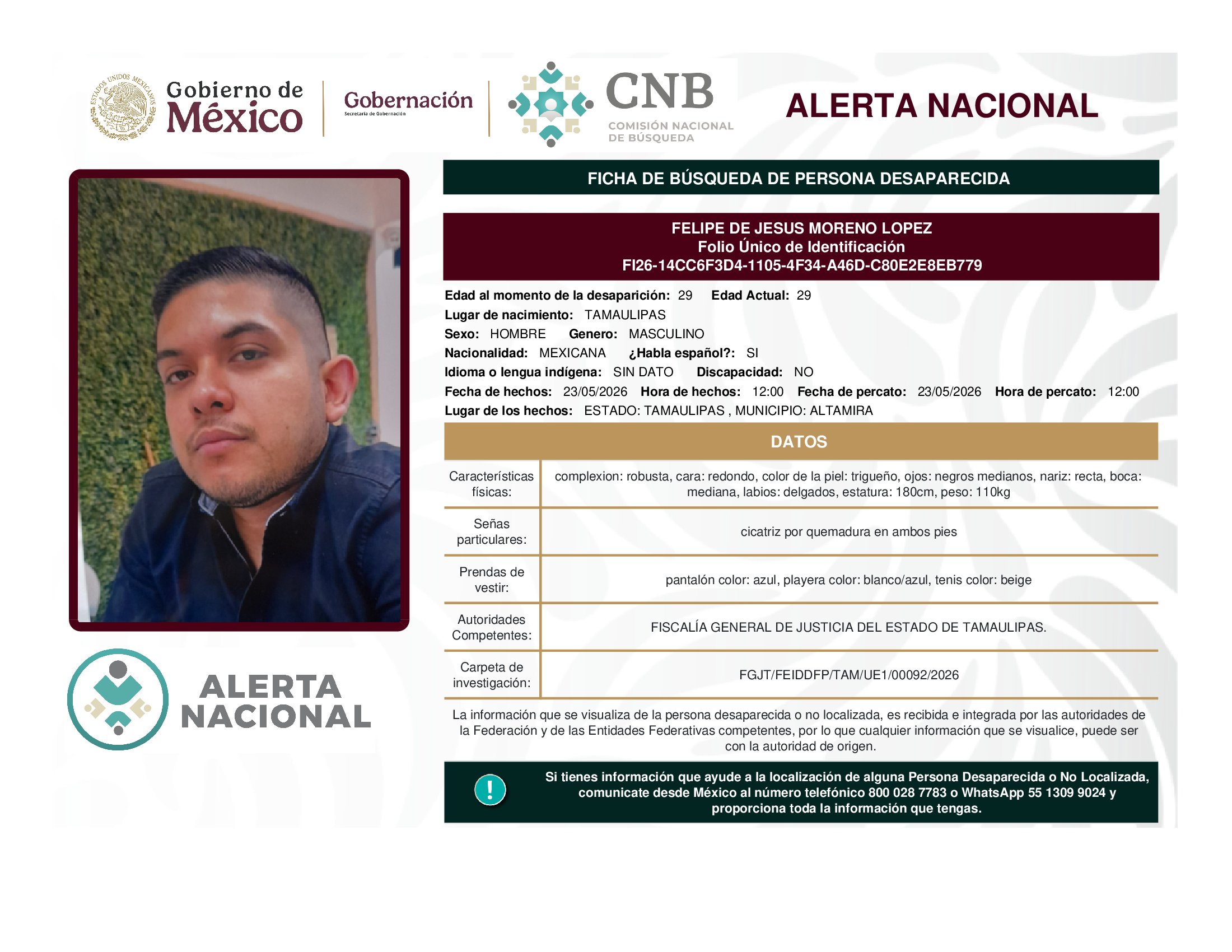 FELIPE DE JESUS MORENO LOPEZ