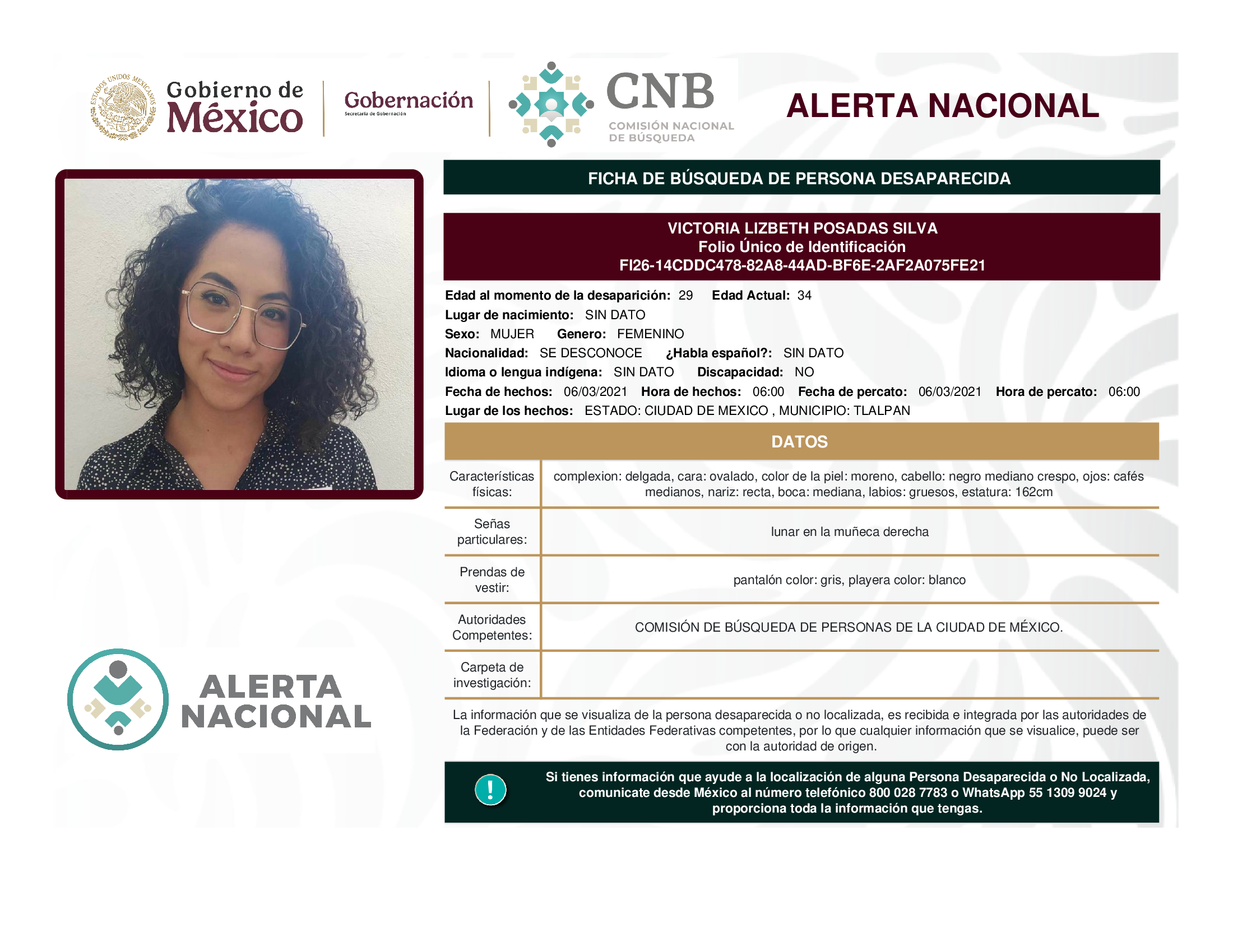 VICTORIA LIZBETH POSADAS SILVA