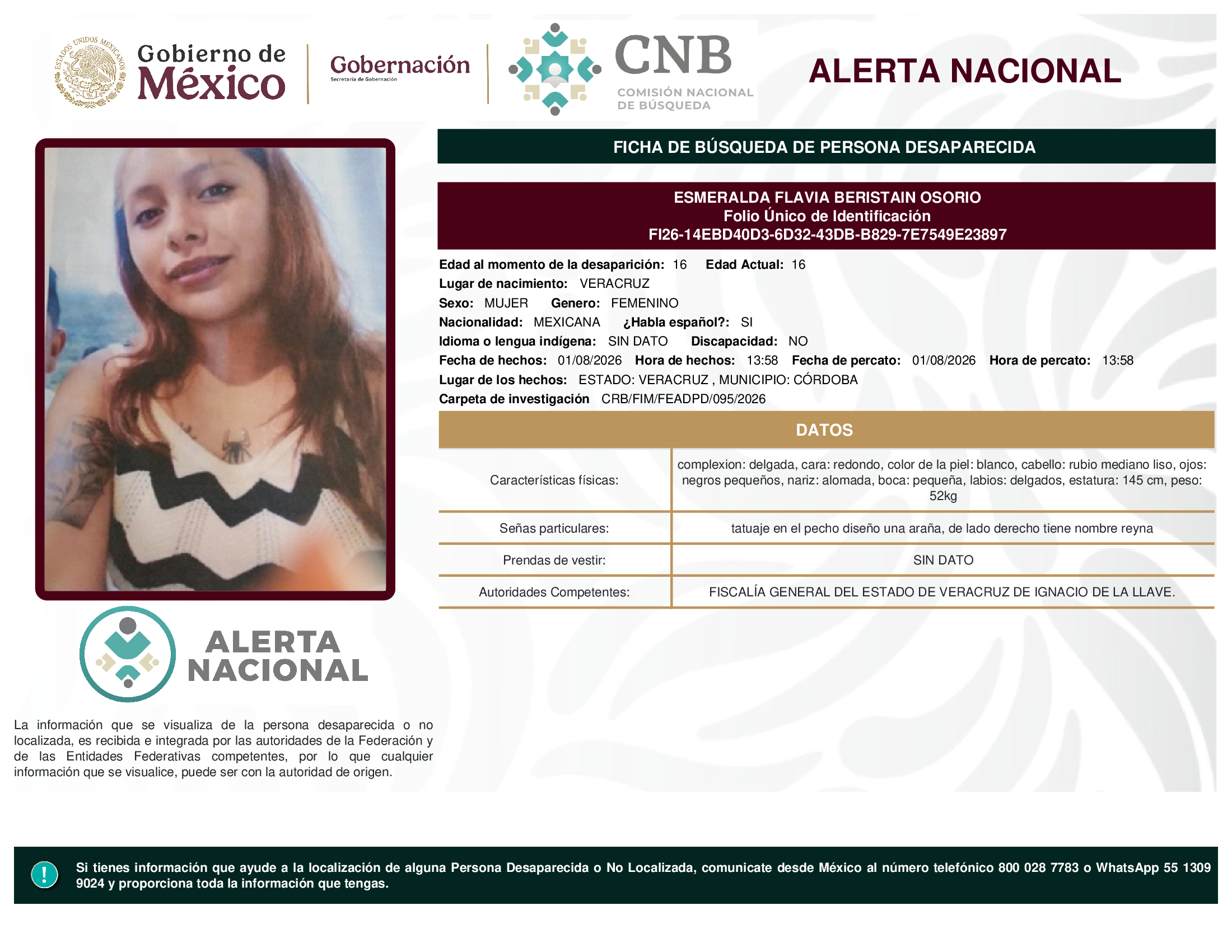 ESMERALDA FLAVIA BERISTAIN OSORIO
