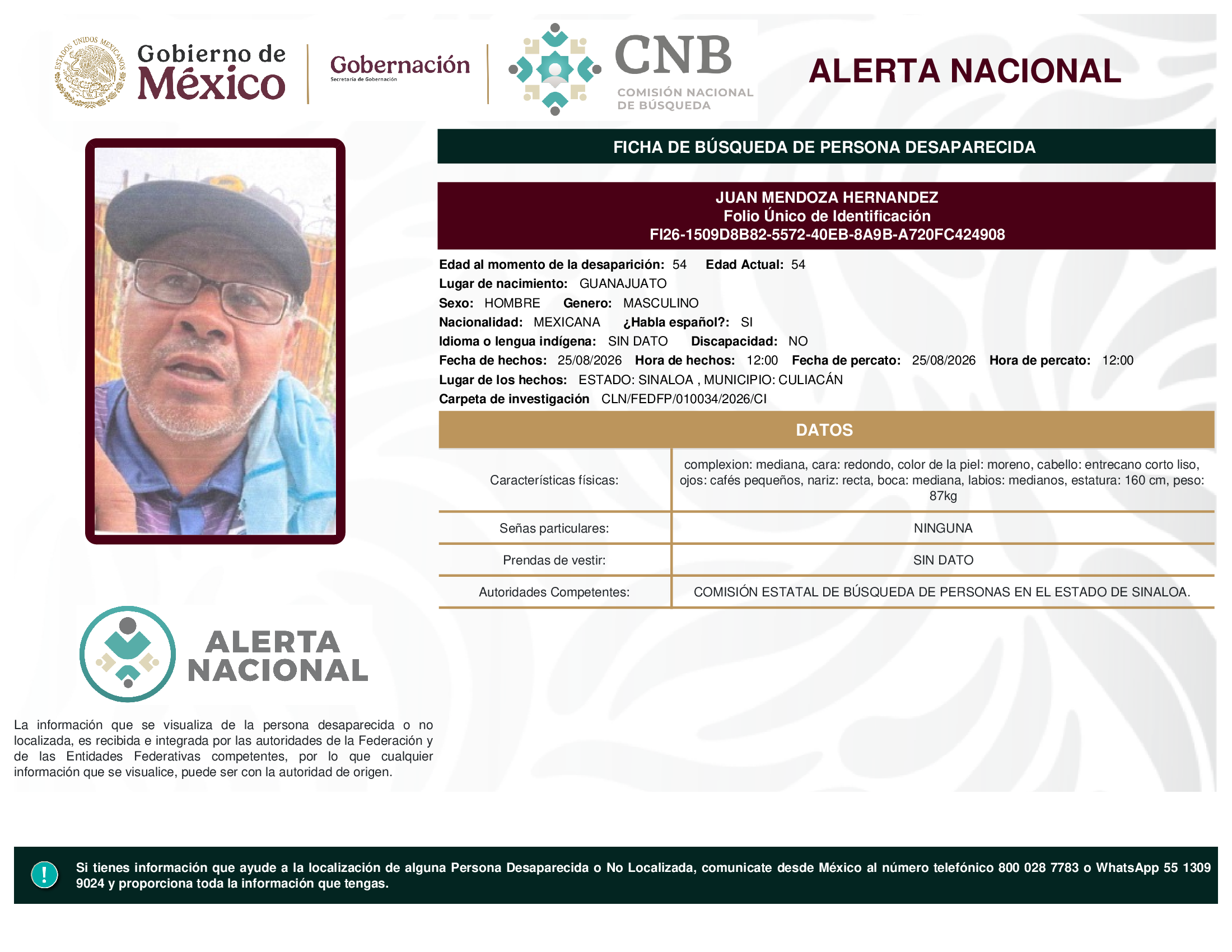 JUAN MENDOZA HERNANDEZ