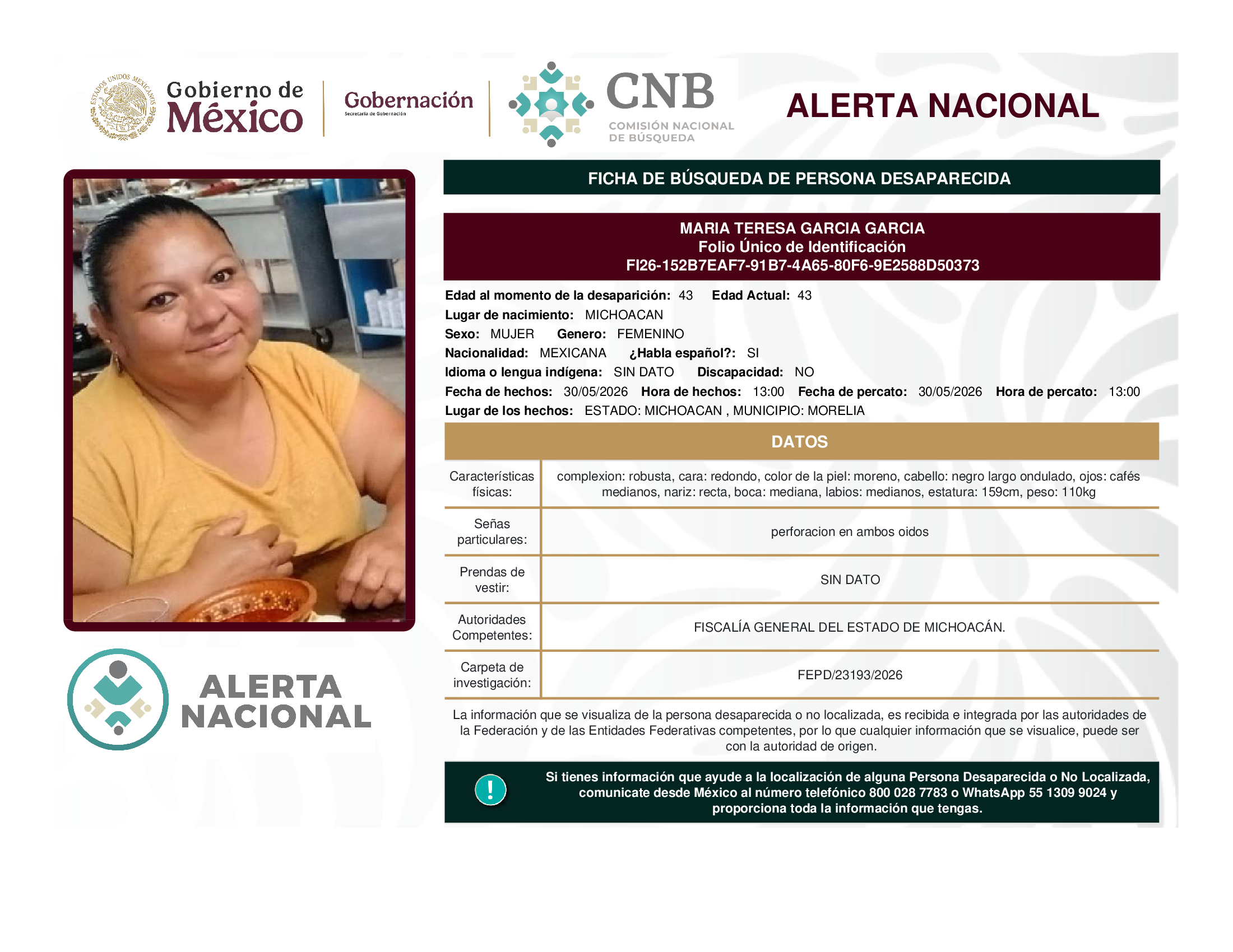 MARIA TERESA GARCIA GARCIA