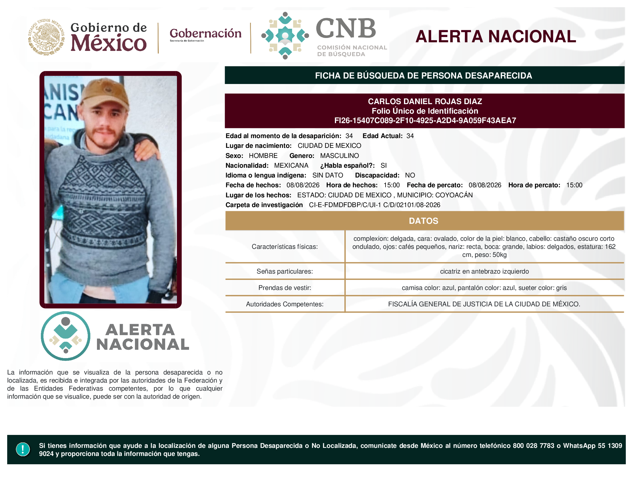 CARLOS DANIEL ROJAS DIAZ