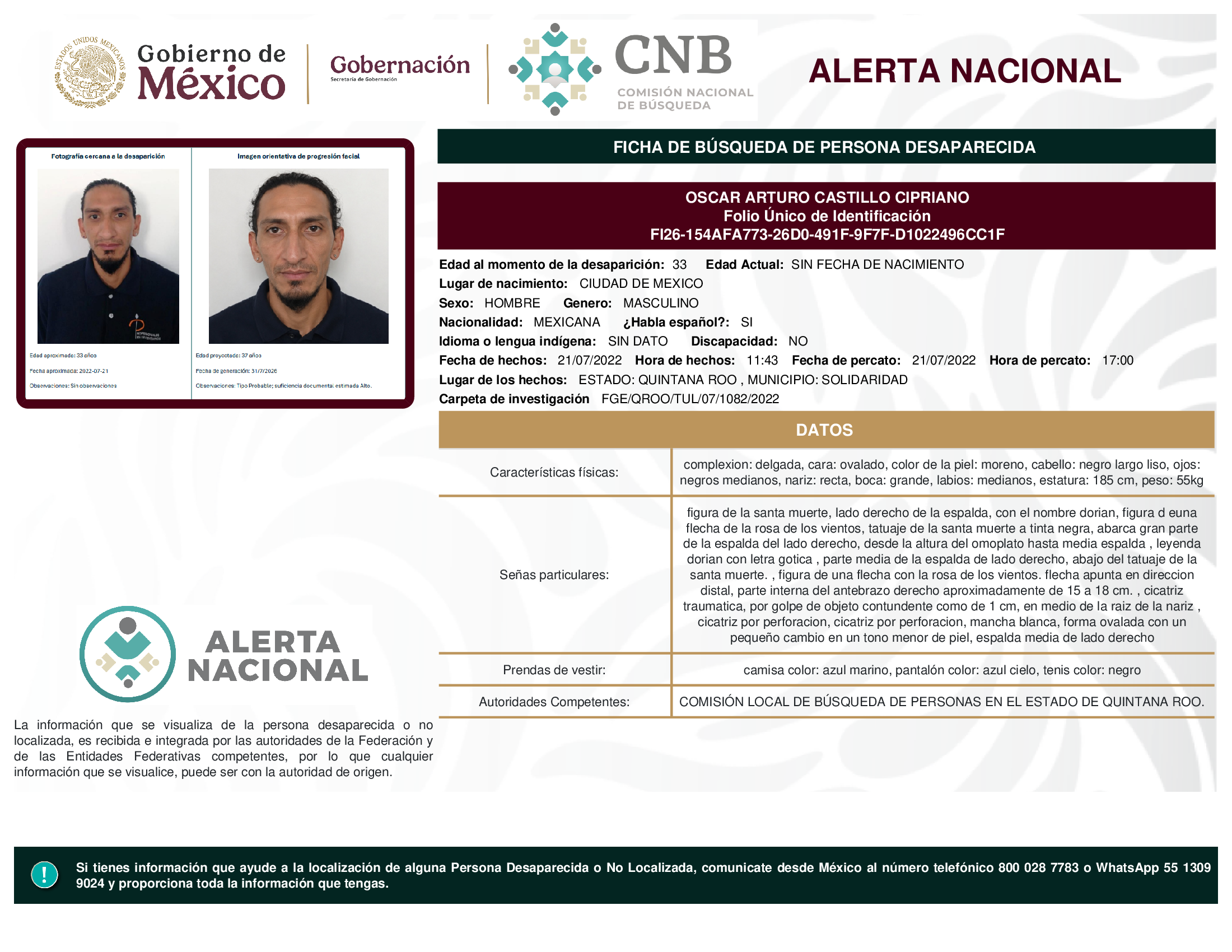 OSCAR ARTURO CASTILLO CIPRIANO