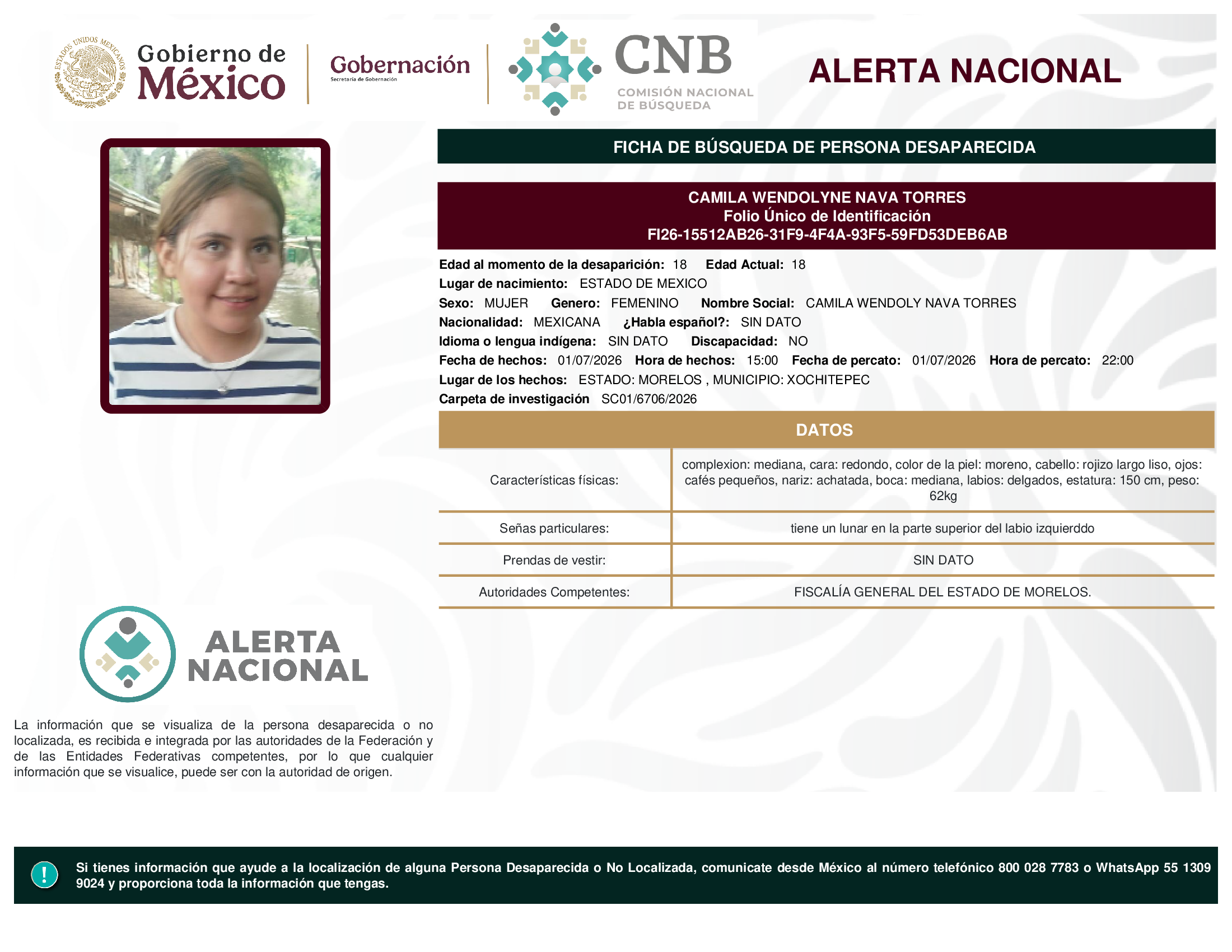 CAMILA WENDOLYNE NAVA TORRES