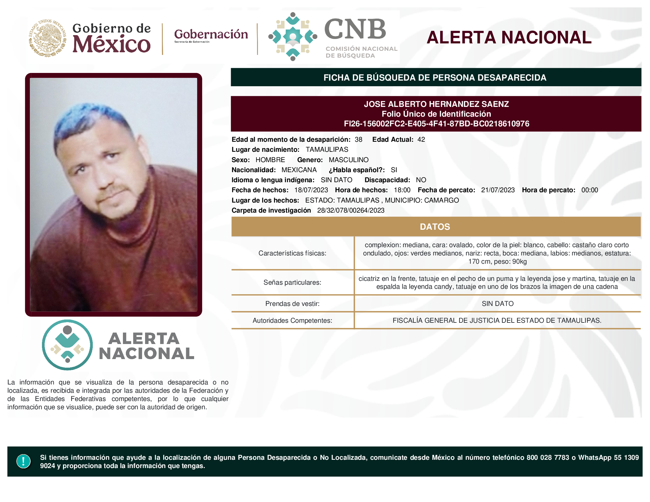 JOSE ALBERTO HERNANDEZ SAENZ