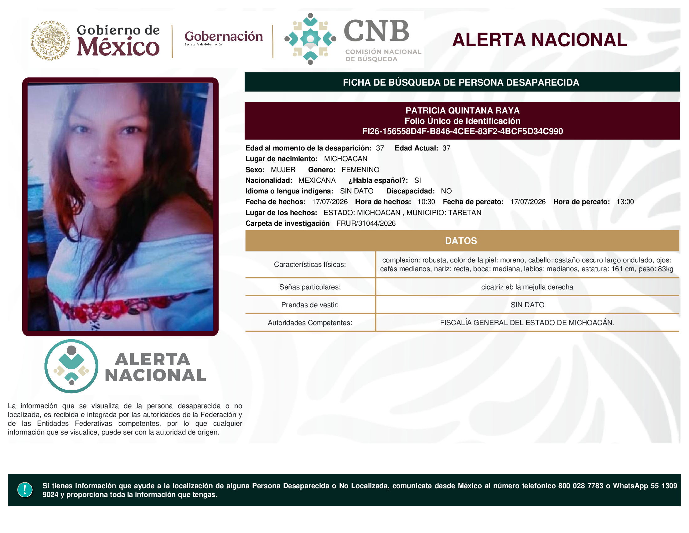 PATRICIA QUINTANA RAYA