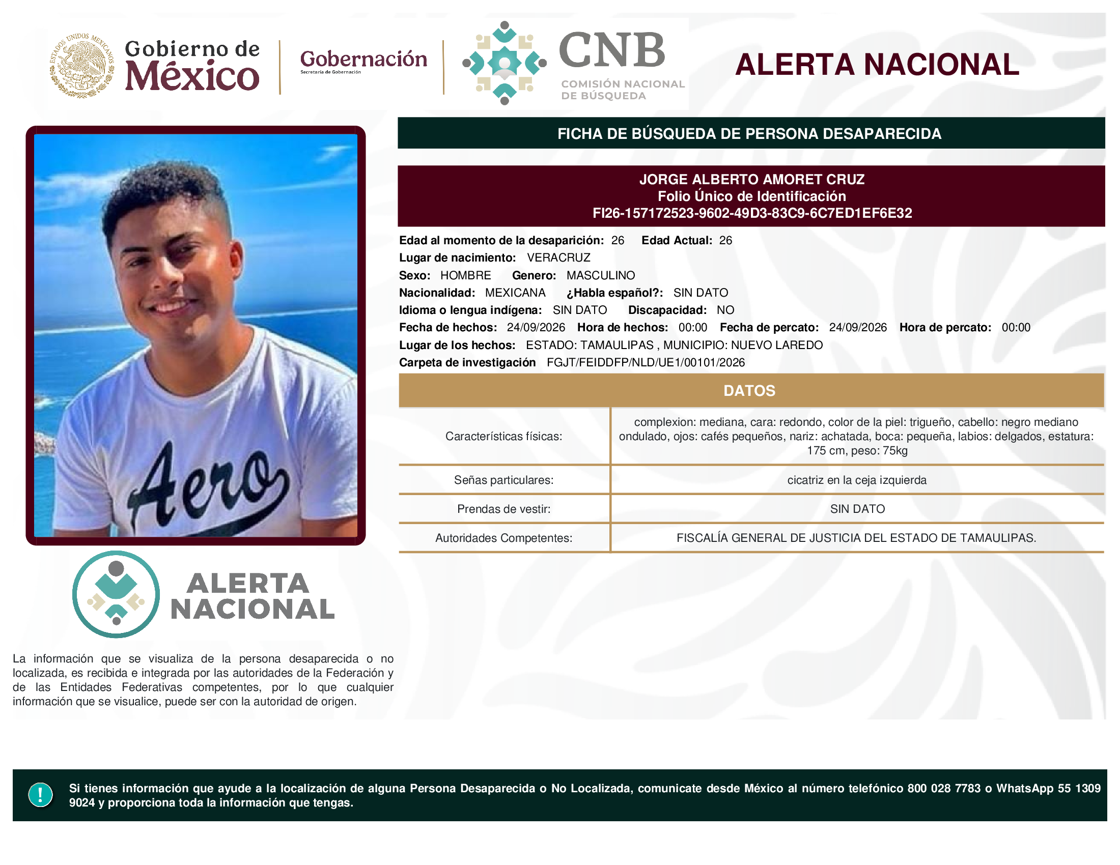 JORGE ALBERTO AMORET CRUZ