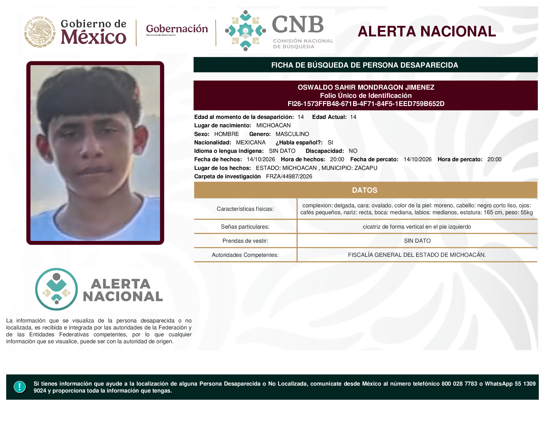 OSWALDO SAHIR MONDRAGON JIMENEZ