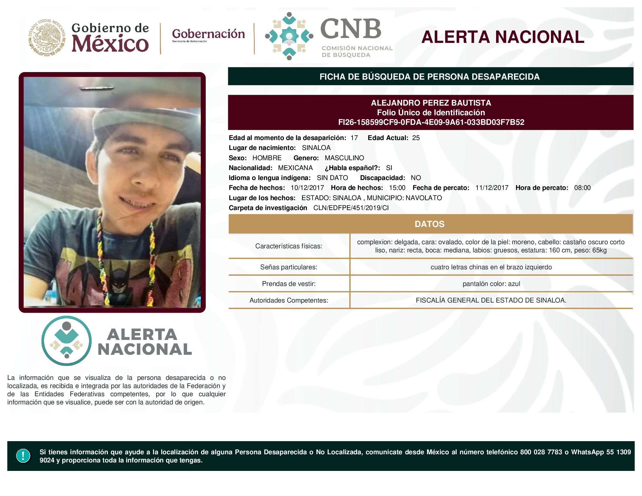 ALEJANDRO PEREZ BAUTISTA